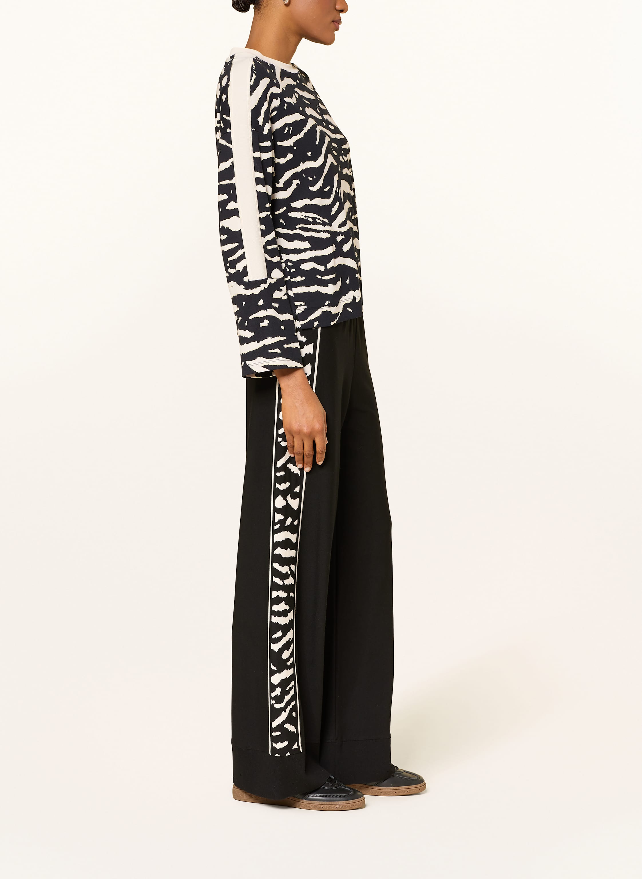 Thumbnail - Marc Cain Sweatpants Welkom Mit Galonstreifen schwarz