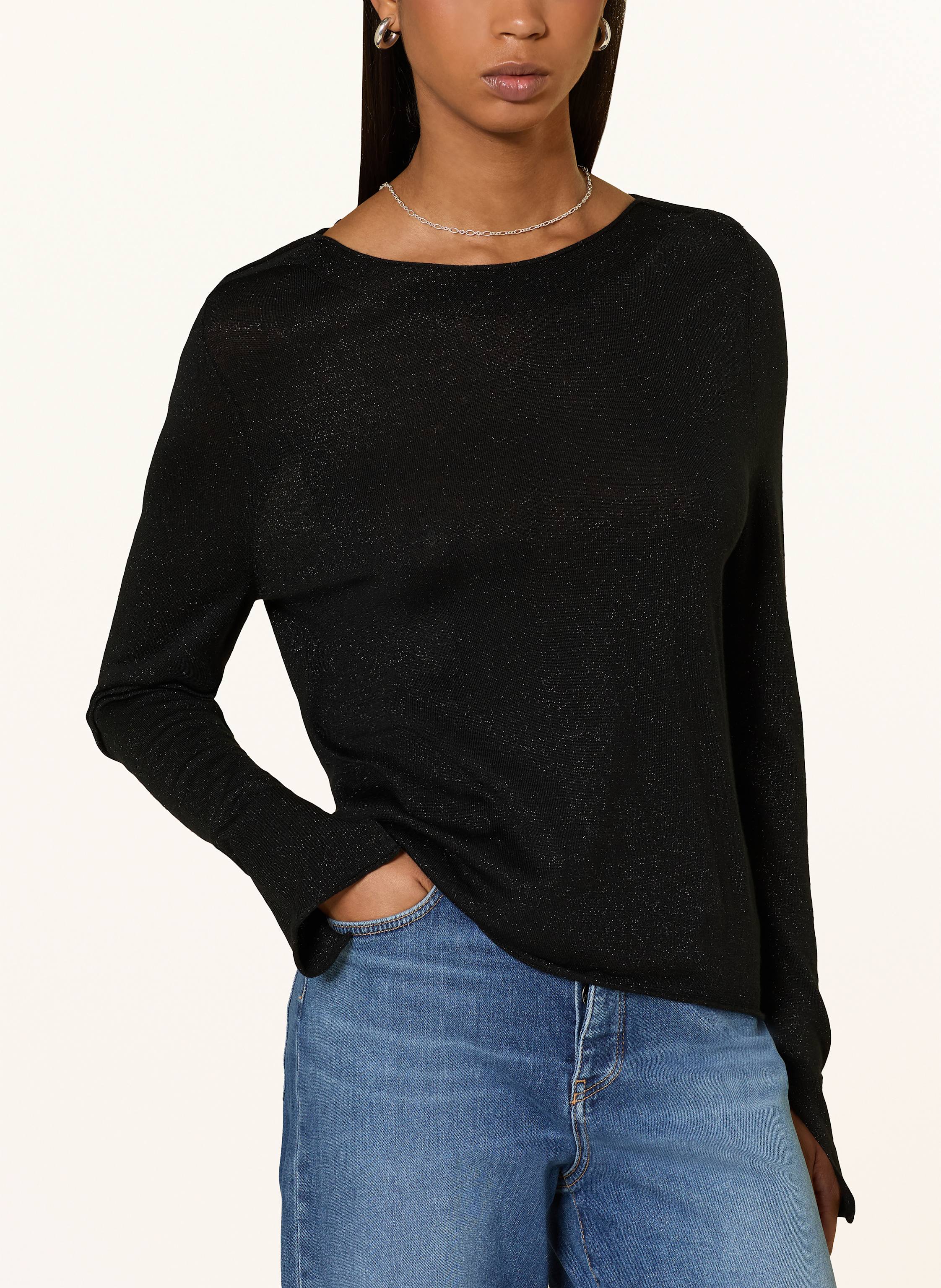 Thumbnail - Marc Cain Pullover Mit Glitzergarn schwarz