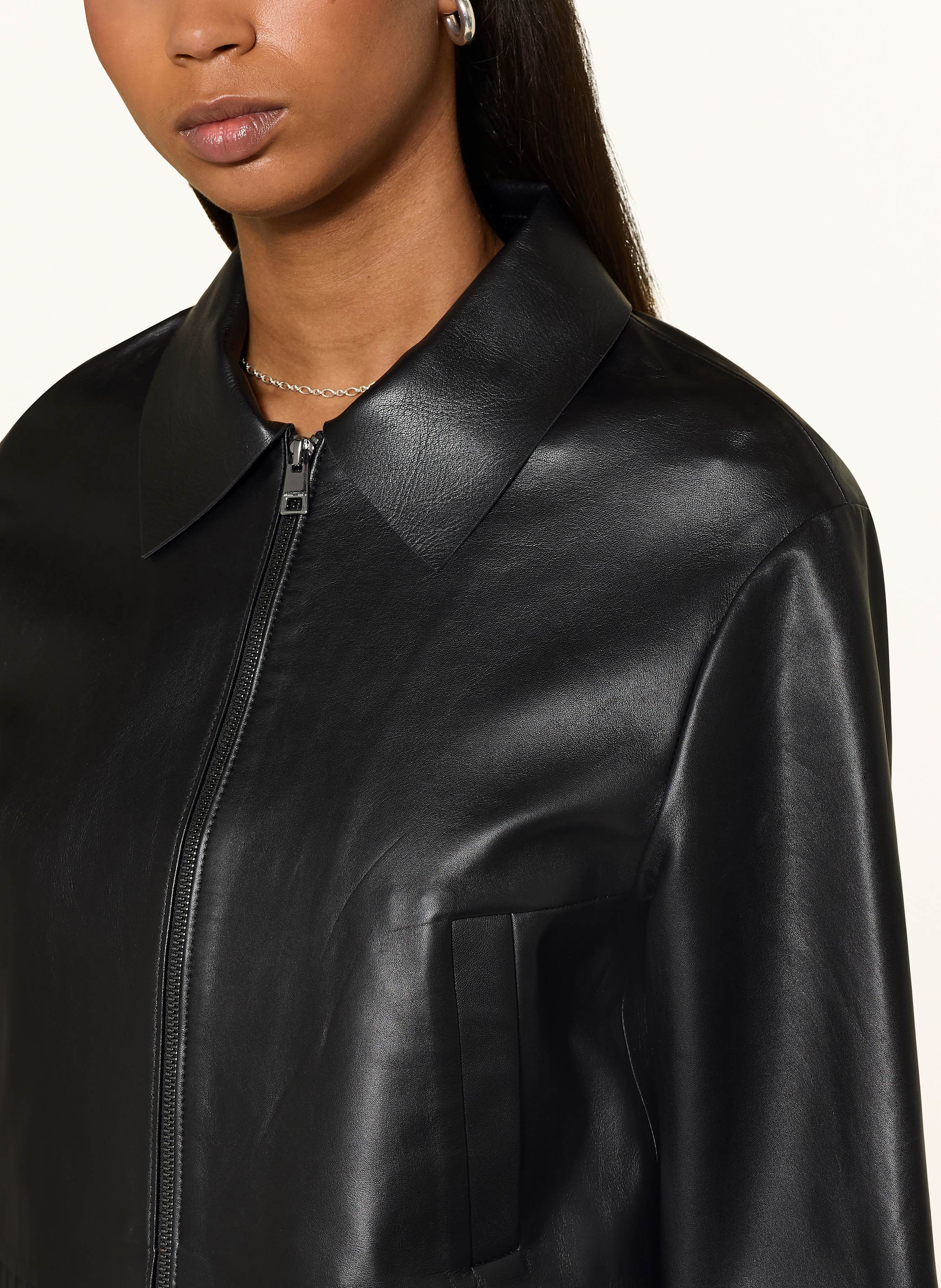 Thumbnail - Marc Cain Lederjacke schwarz