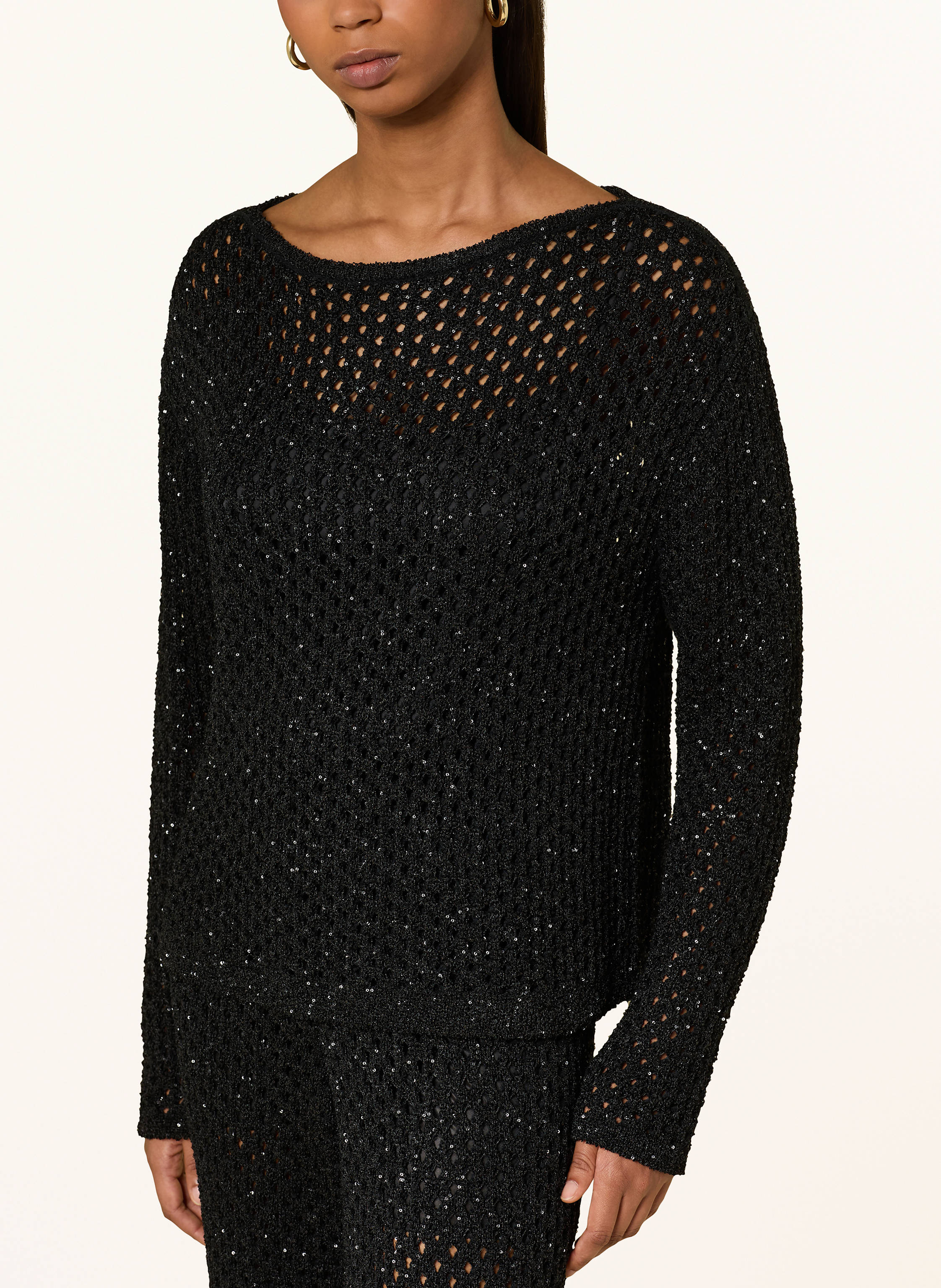 Thumbnail - Marc Cain Pullover Mit Pailletten schwarz