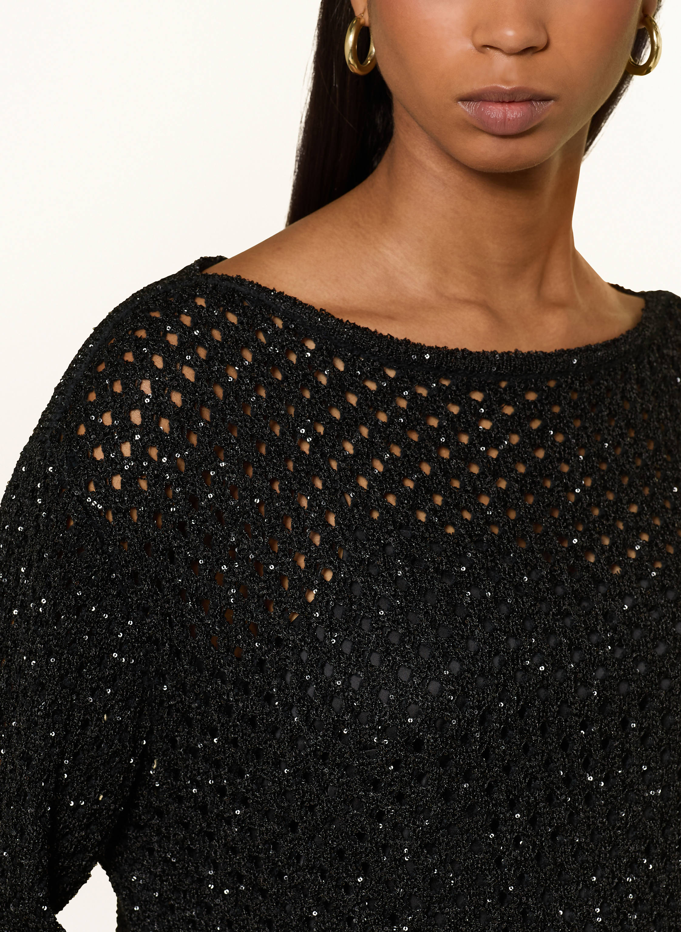 Thumbnail - Marc Cain Pullover Mit Pailletten schwarz