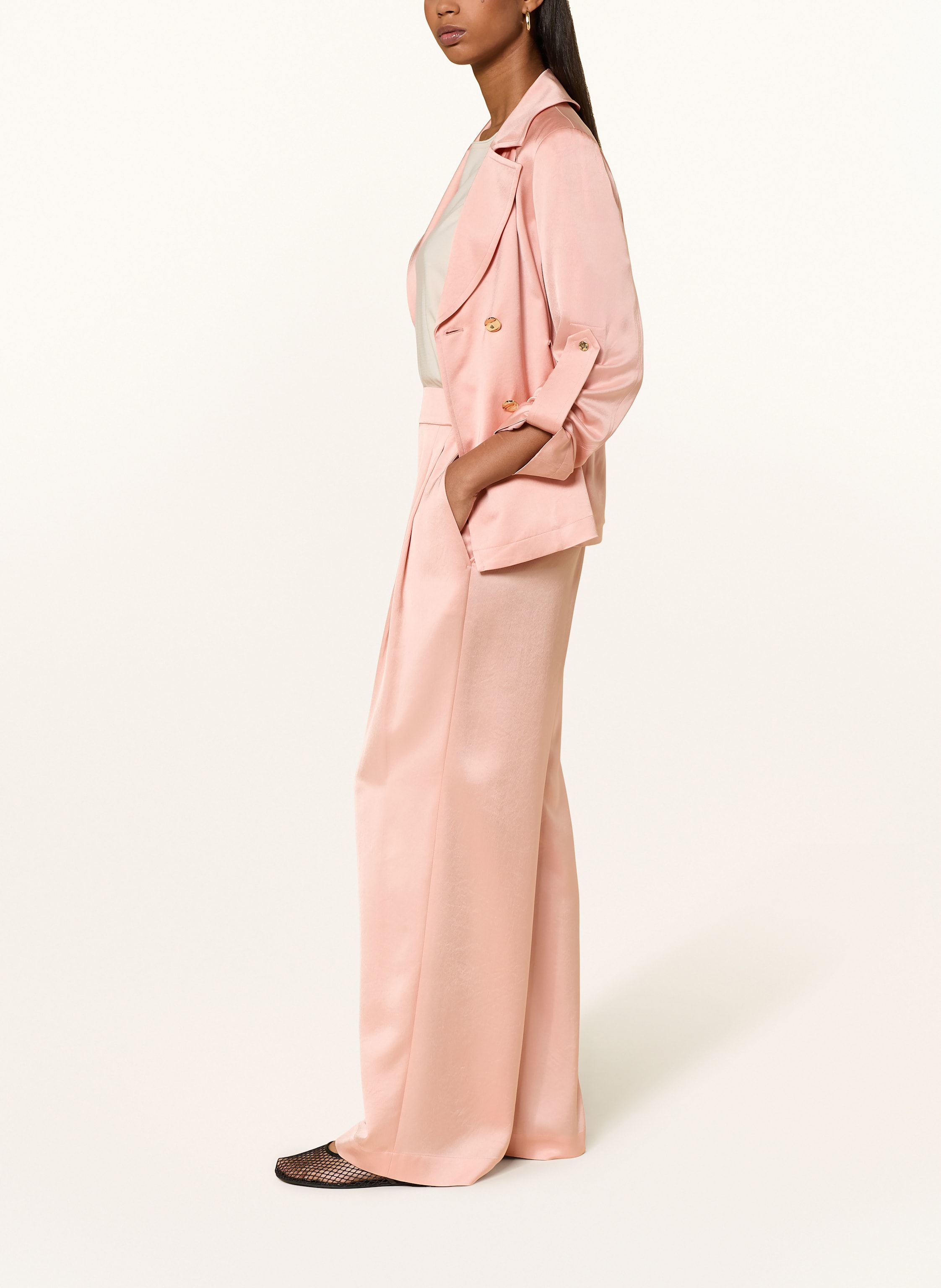 Thumbnail - Marc Cain Marlenehose Wedi Aus Satin rosa