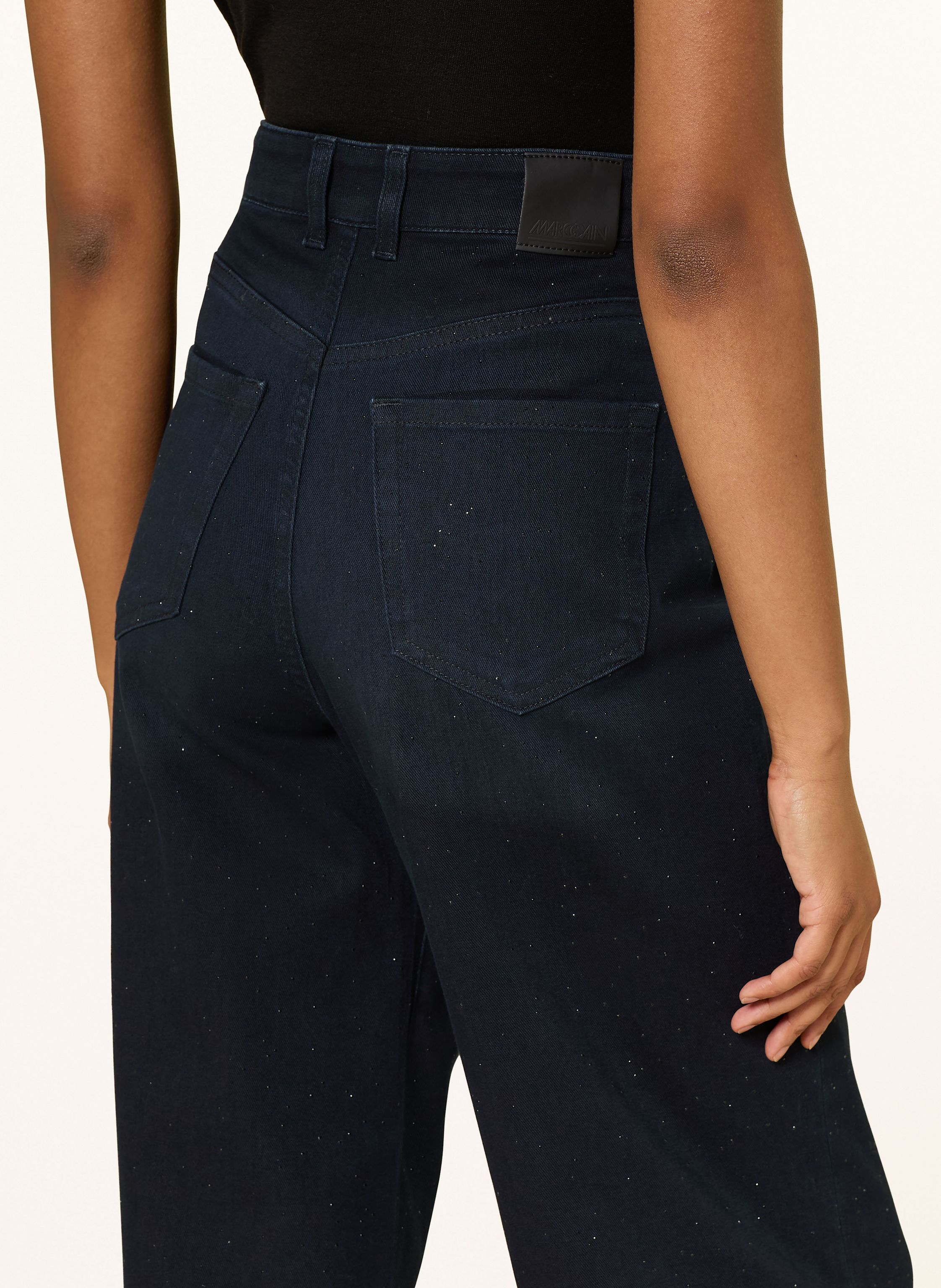 Thumbnail - Marc Cain Wide Leg Jeans Warri Mit Schmucksteinen blau