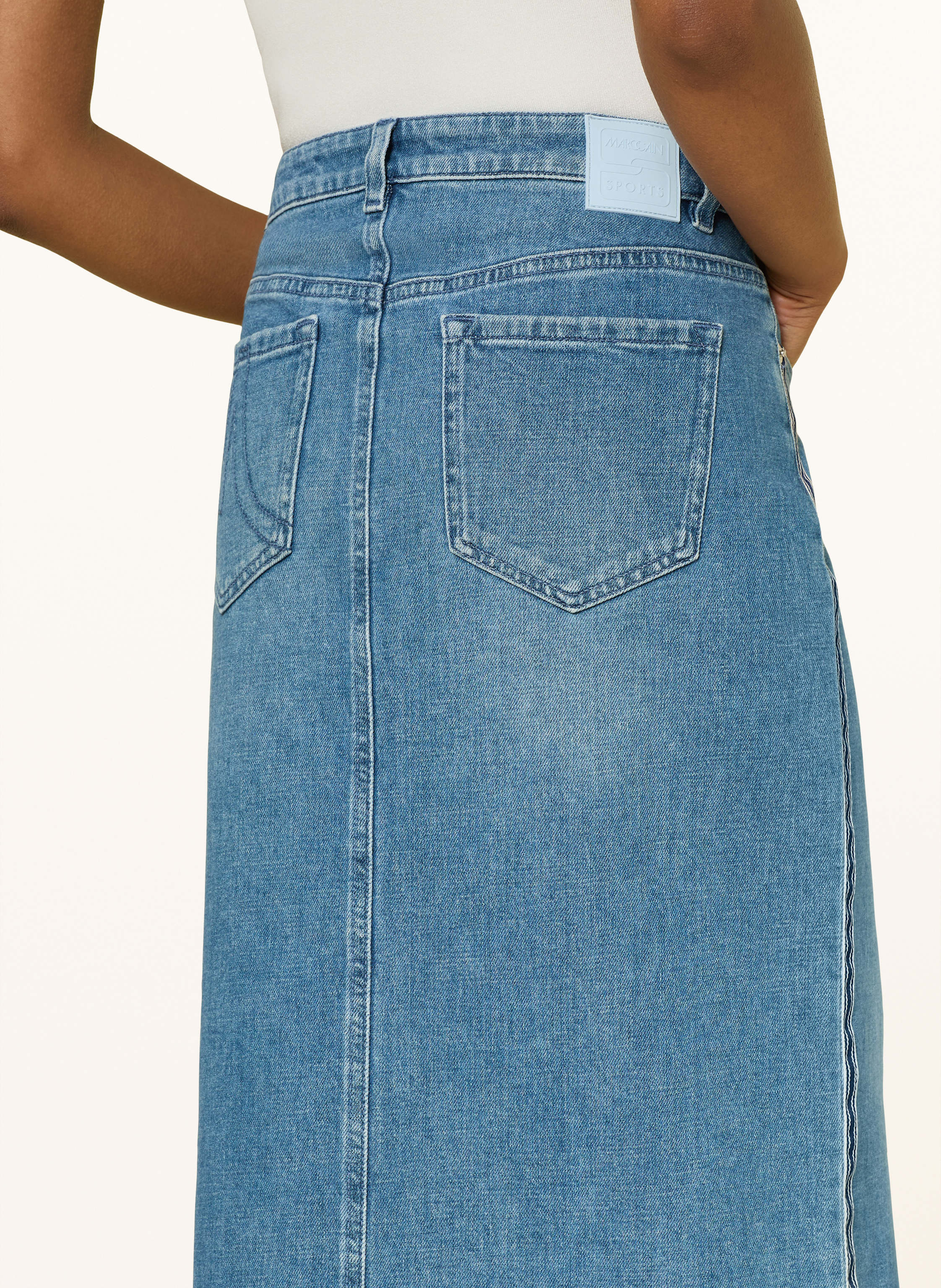 Thumbnail - Marc Cain Jeansrock Mit Galonstreifen blau