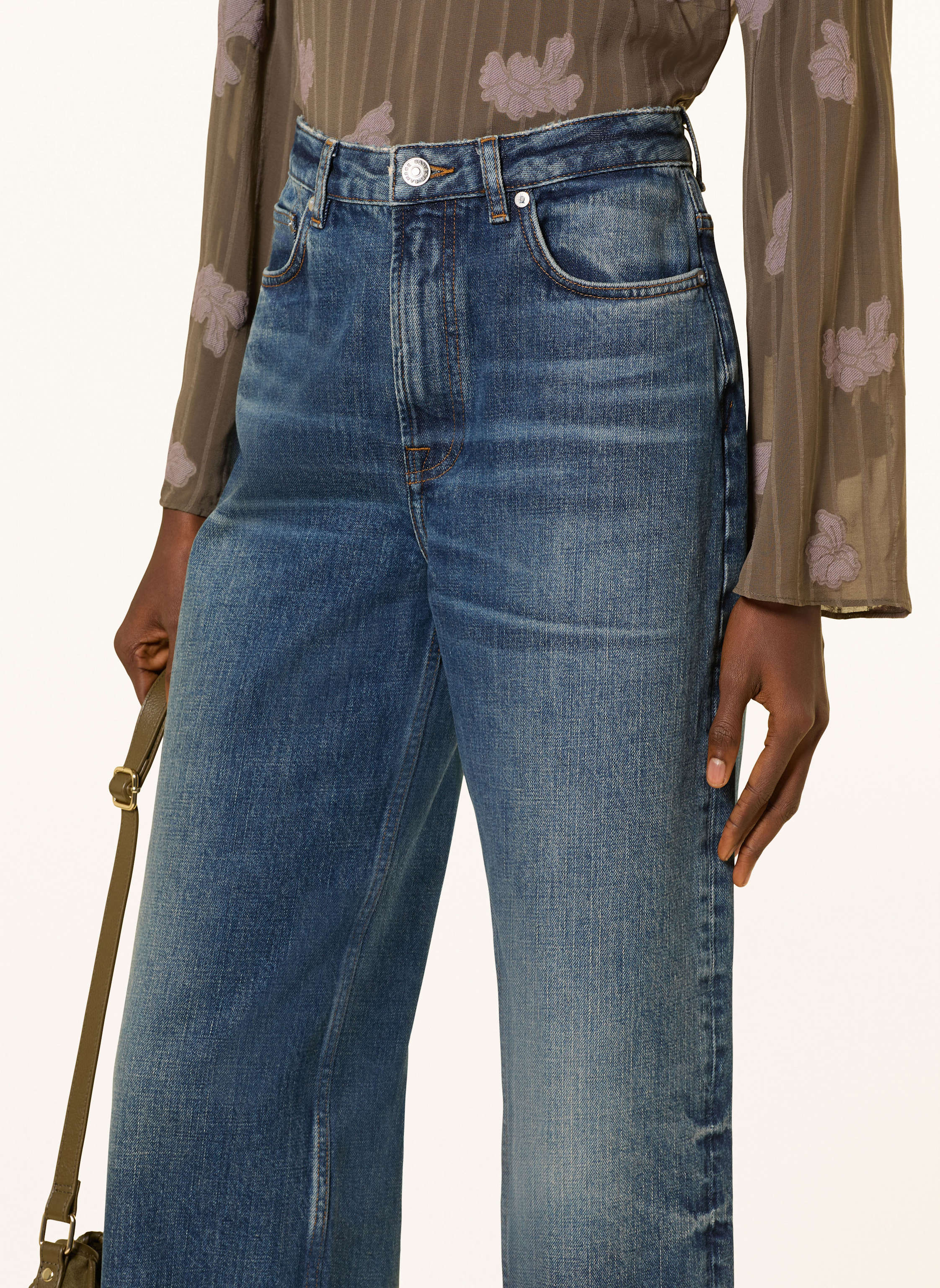 Thumbnail - Samsøe  Samsøe Wide Leg Jeans Sashelly blau
