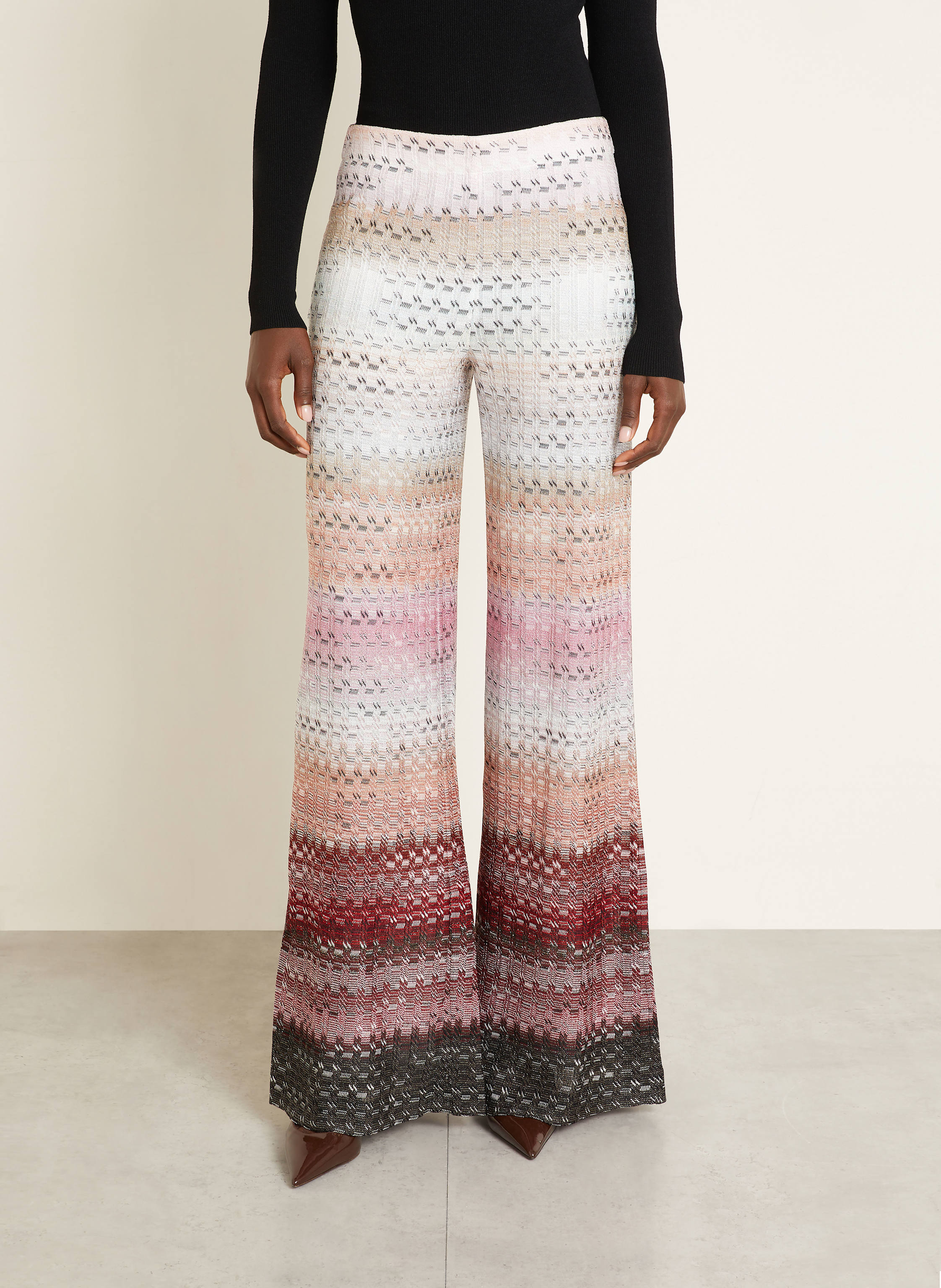 Thumbnail - Missoni Hose Mit Glitzergarn rosa