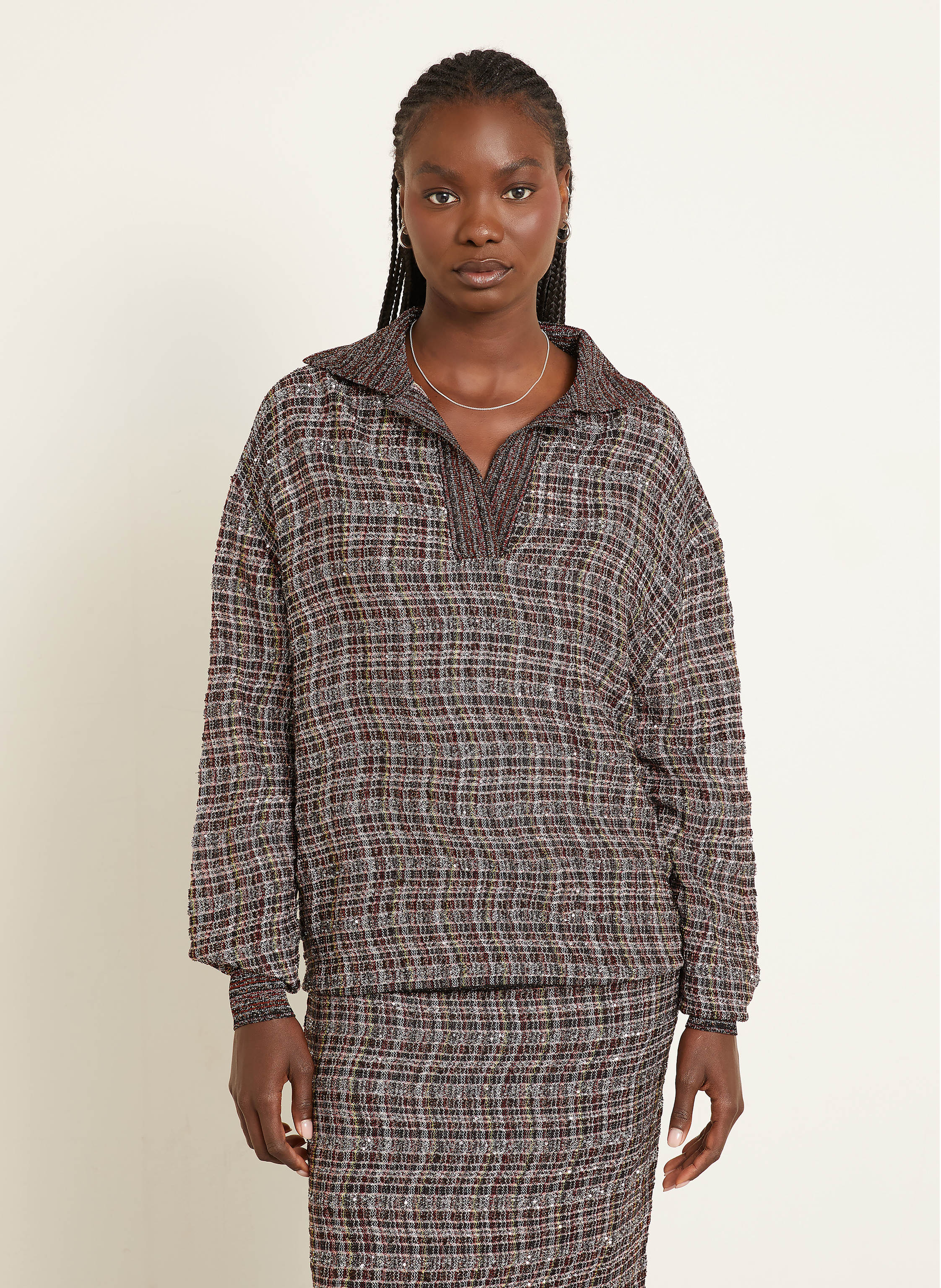 Thumbnail - Missoni Strick-Poloshirt Mit Pailletten schwarz