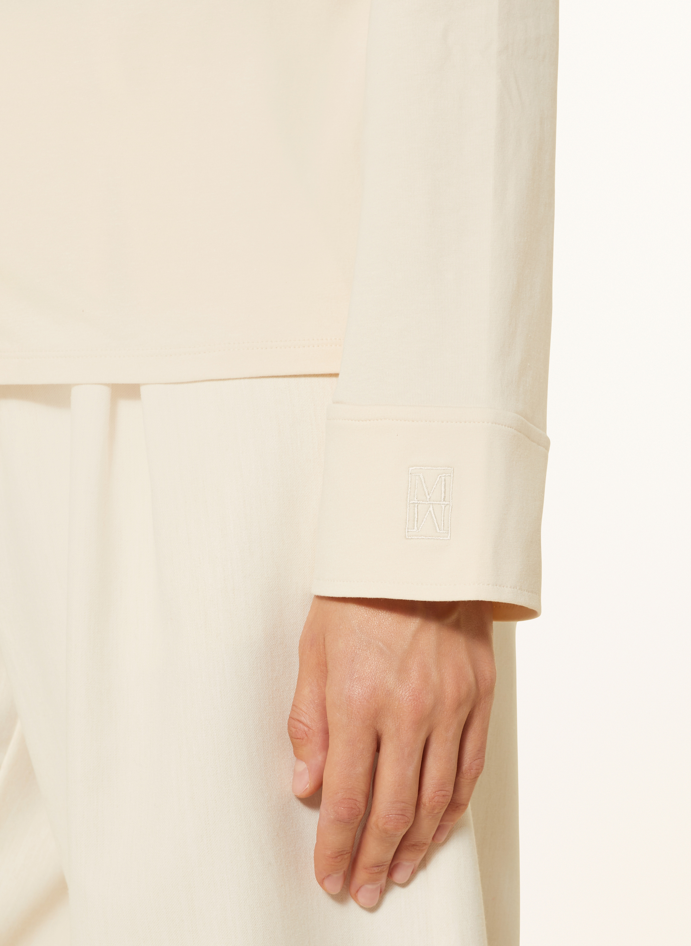 Thumbnail - Marc O'polo Hemdbluse Aus Jersey weiss