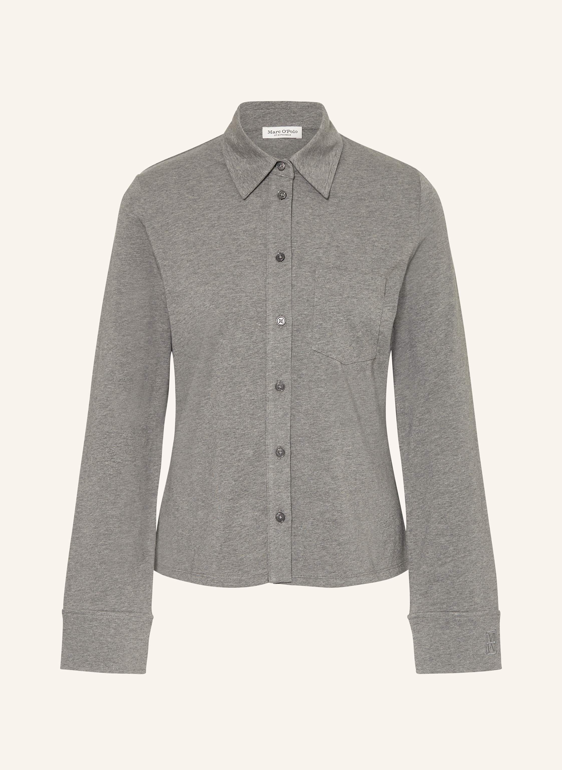 Marc O'polo Hemdbluse Aus Jersey grau