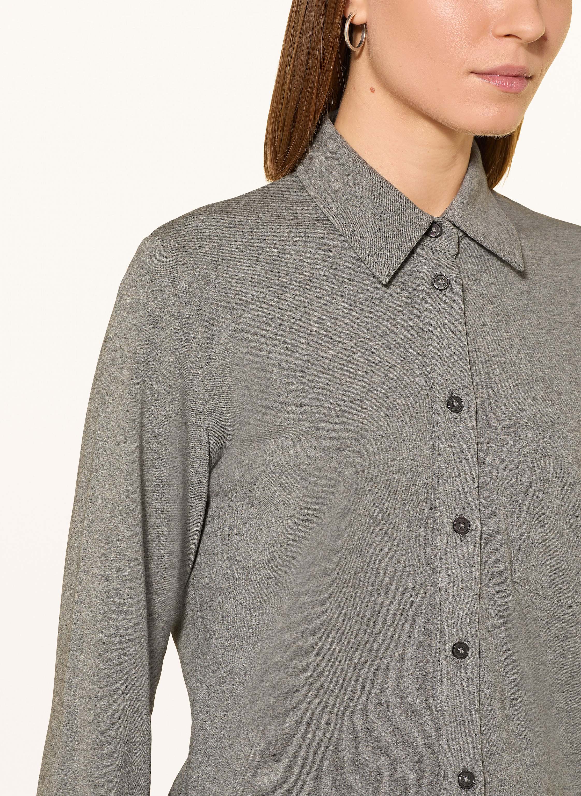 Thumbnail - Marc O'polo Hemdbluse Aus Jersey grau