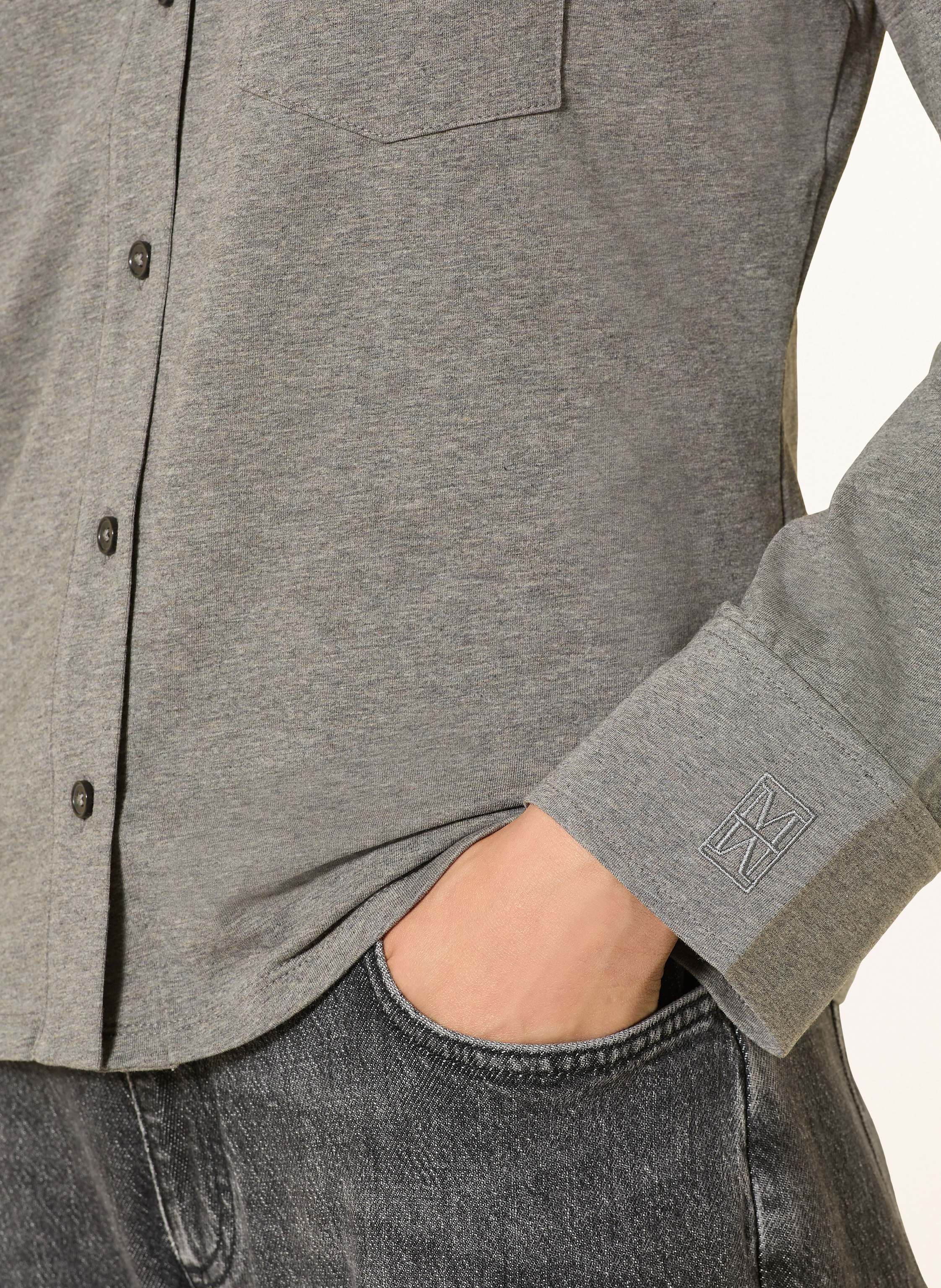 Thumbnail - Marc O'polo Hemdbluse Aus Jersey grau