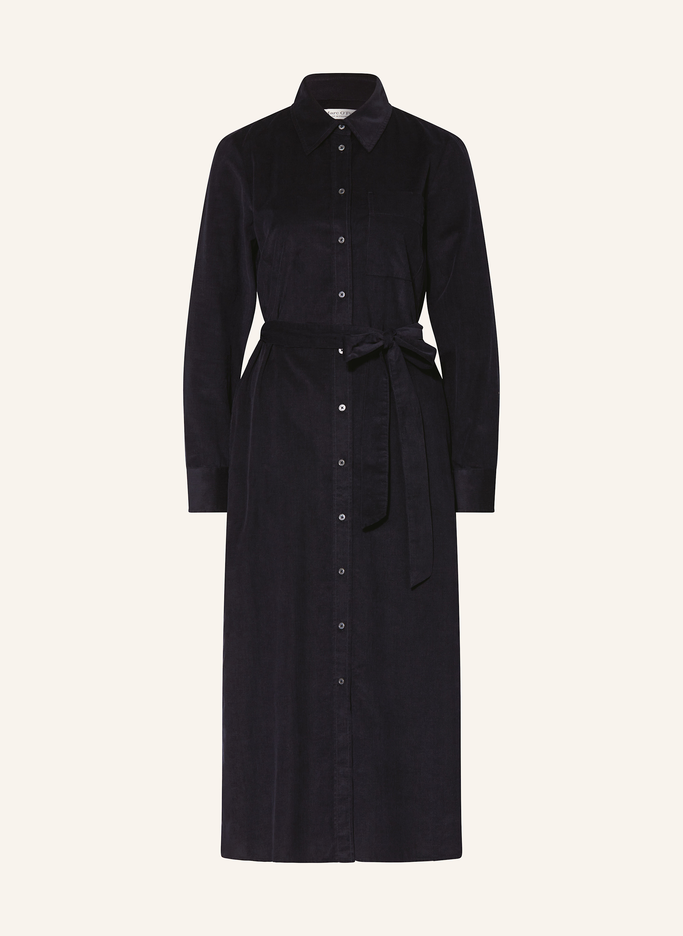 Marc O'polo Hemdblusenkleid Aus Cord blau