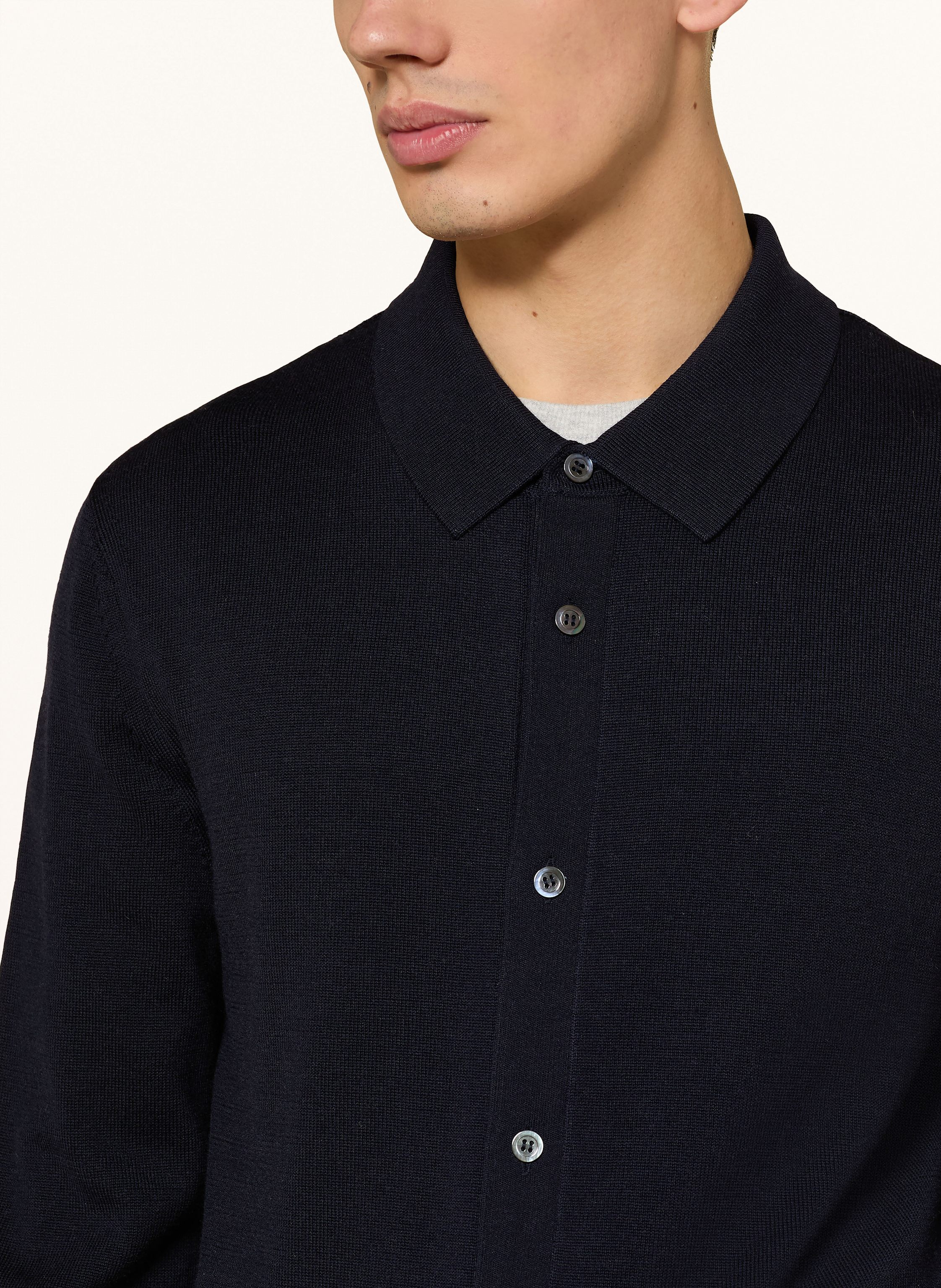 Thumbnail - Cos Strickhemd Regular Fit blau