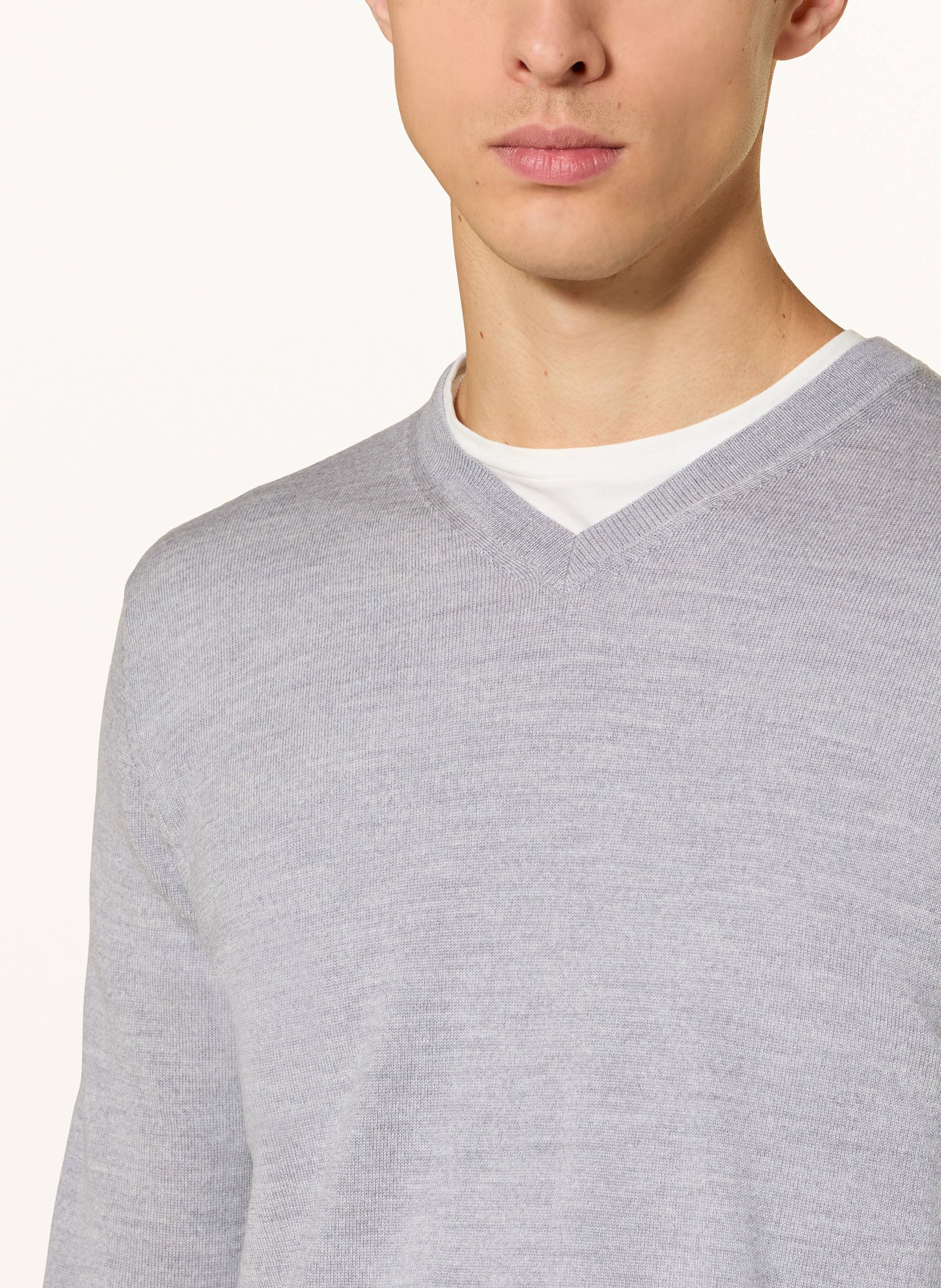 Thumbnail - Strokesman's Pullover Aus Merinowolle grau