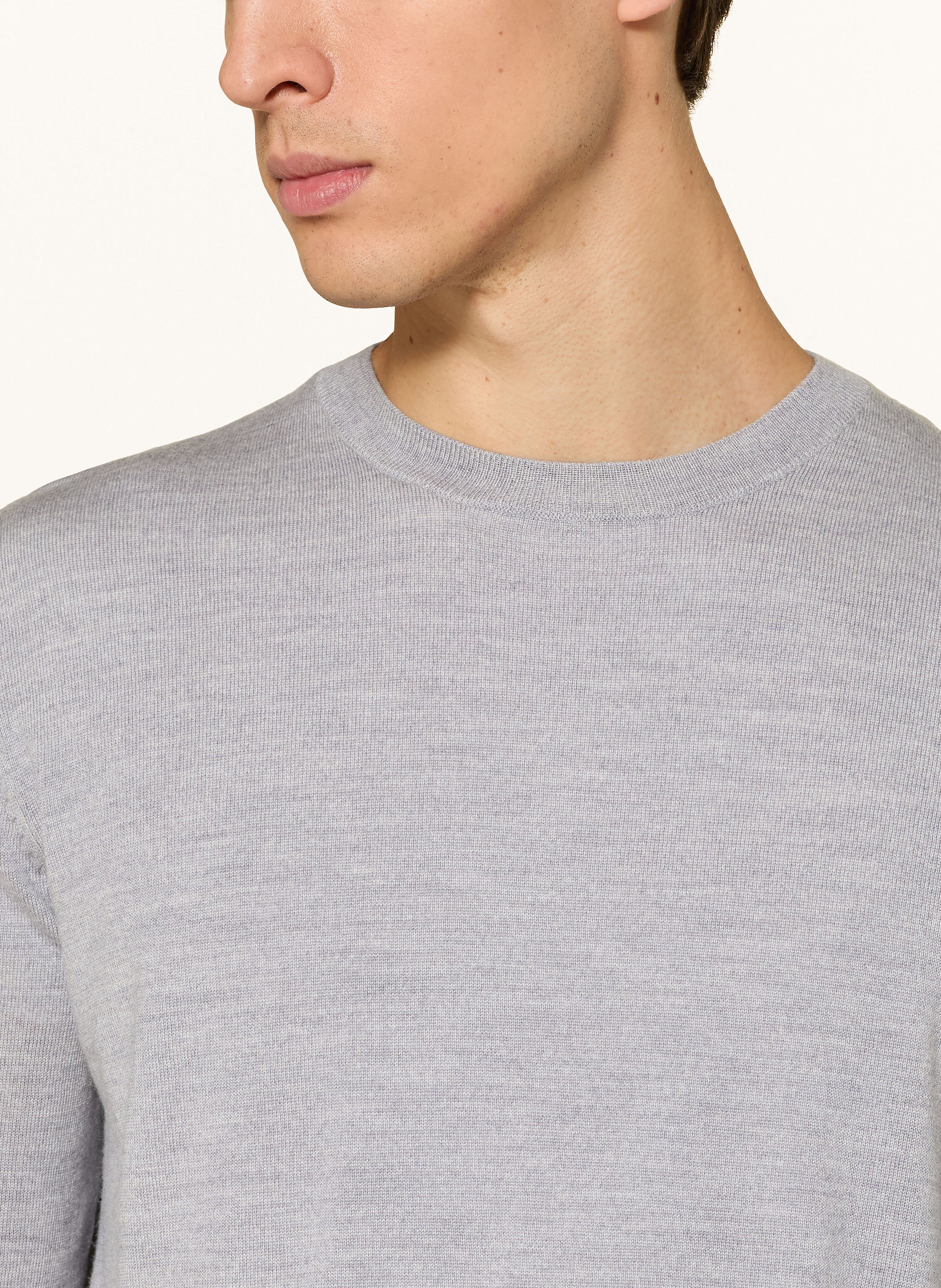 Thumbnail - Strokesman's Pullover Aus Merinowolle grau