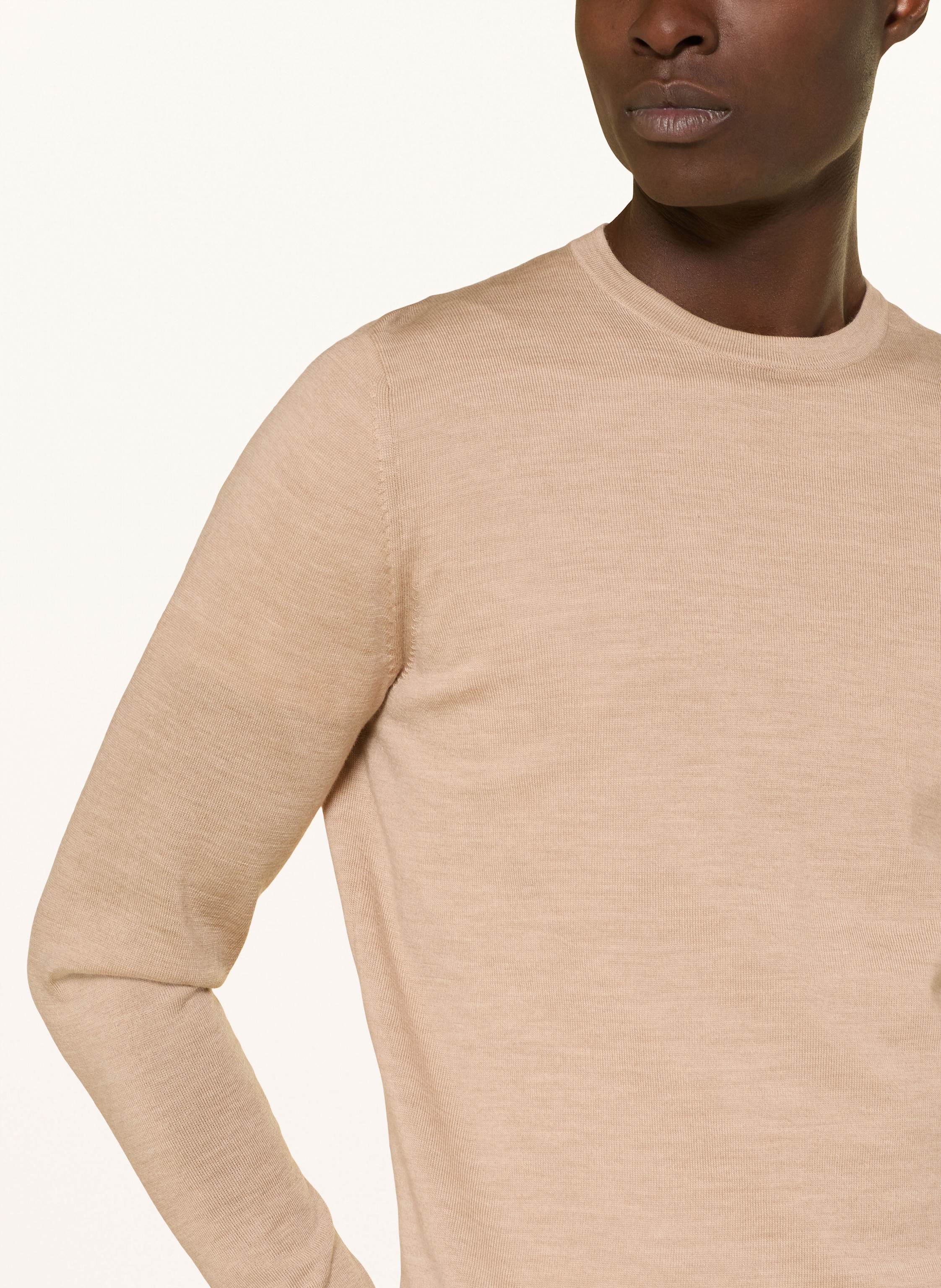 Thumbnail - Paul Pullover Aus Merinowolle beige