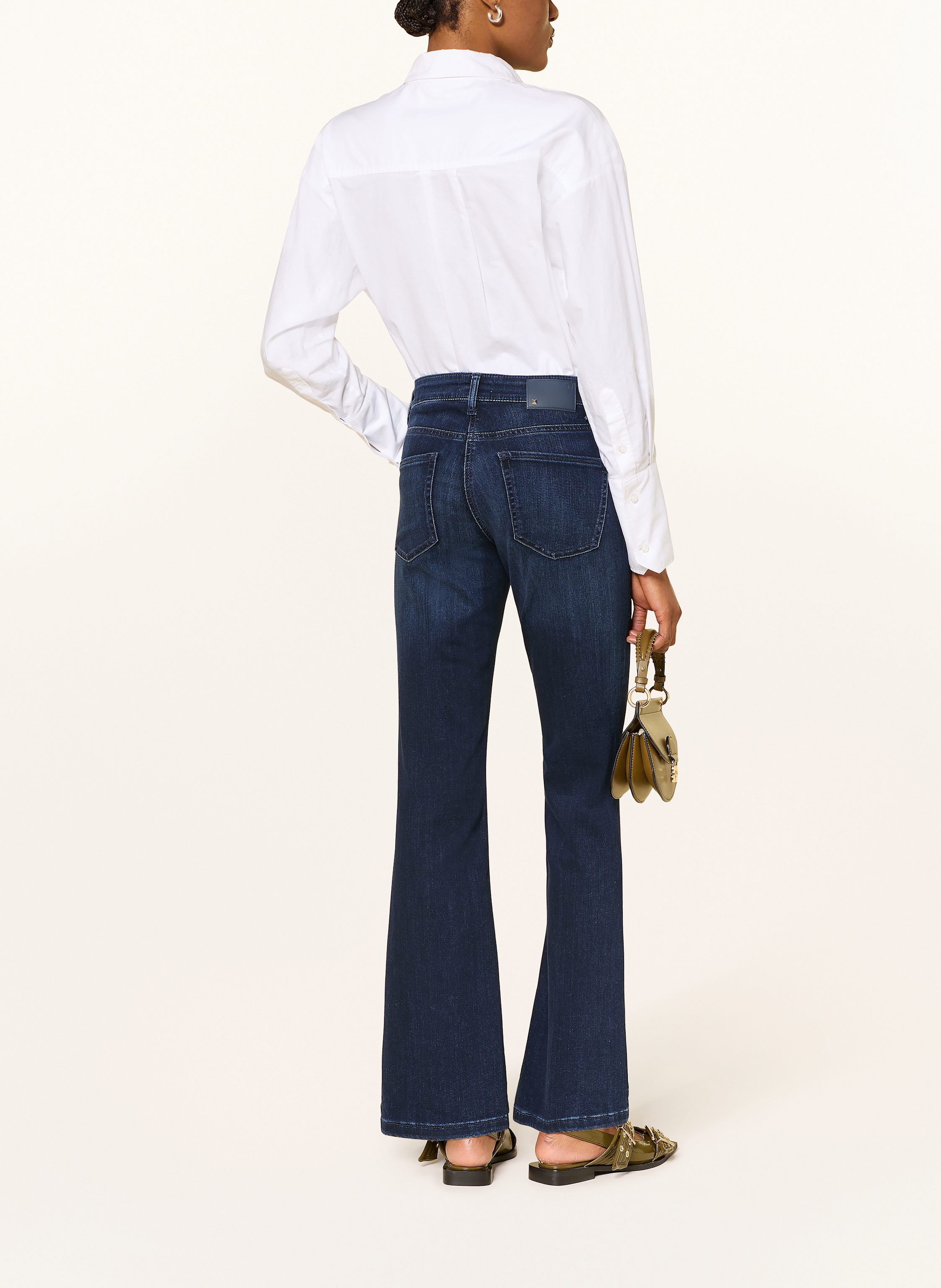 Thumbnail - Cambio Flared Jeans Paris blau