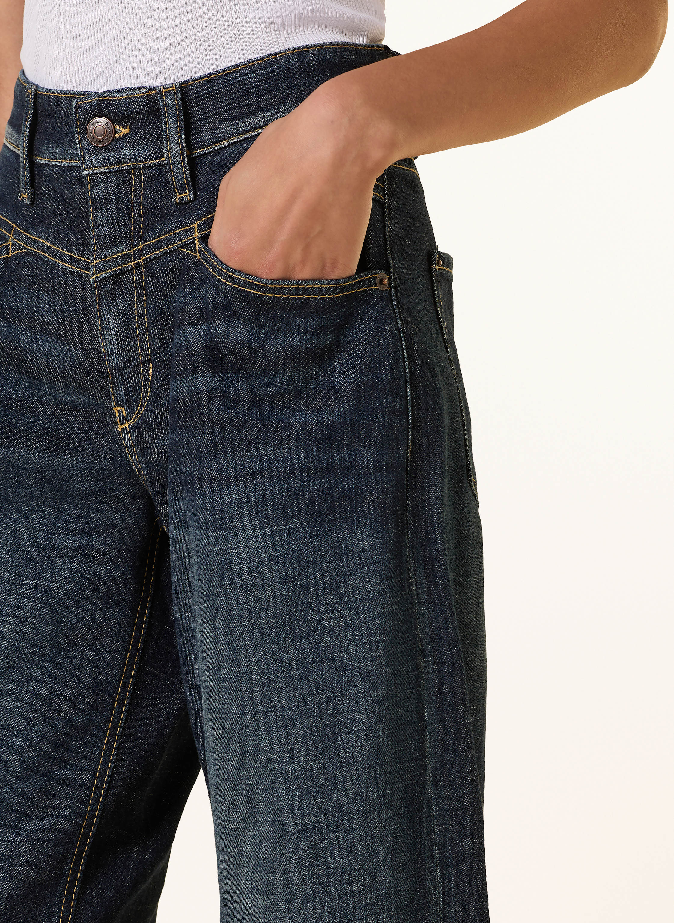 Thumbnail - Cambio Cropped Jeans Elin blau