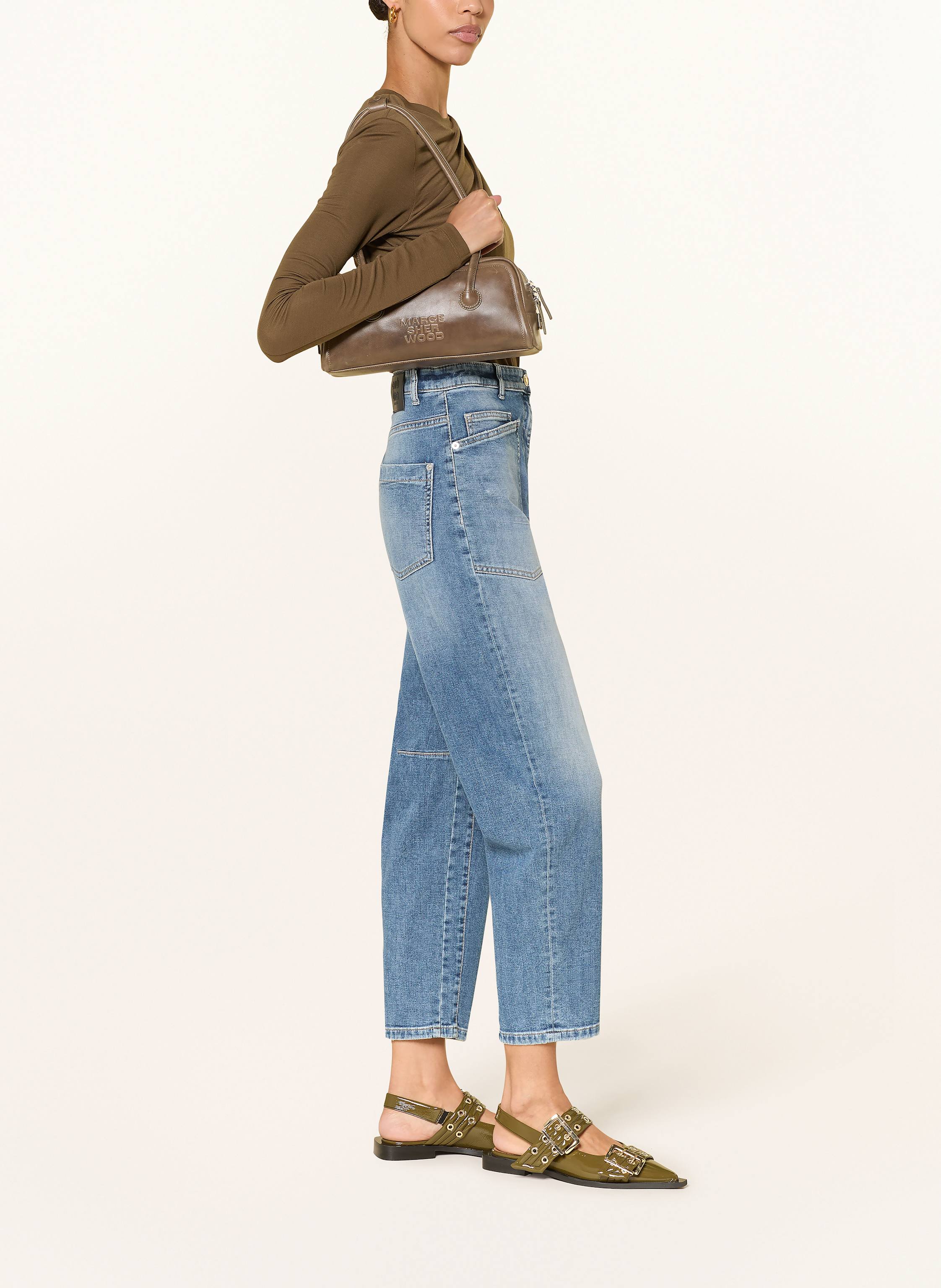 Thumbnail - Cambio Cropped Jeans Ocean blau