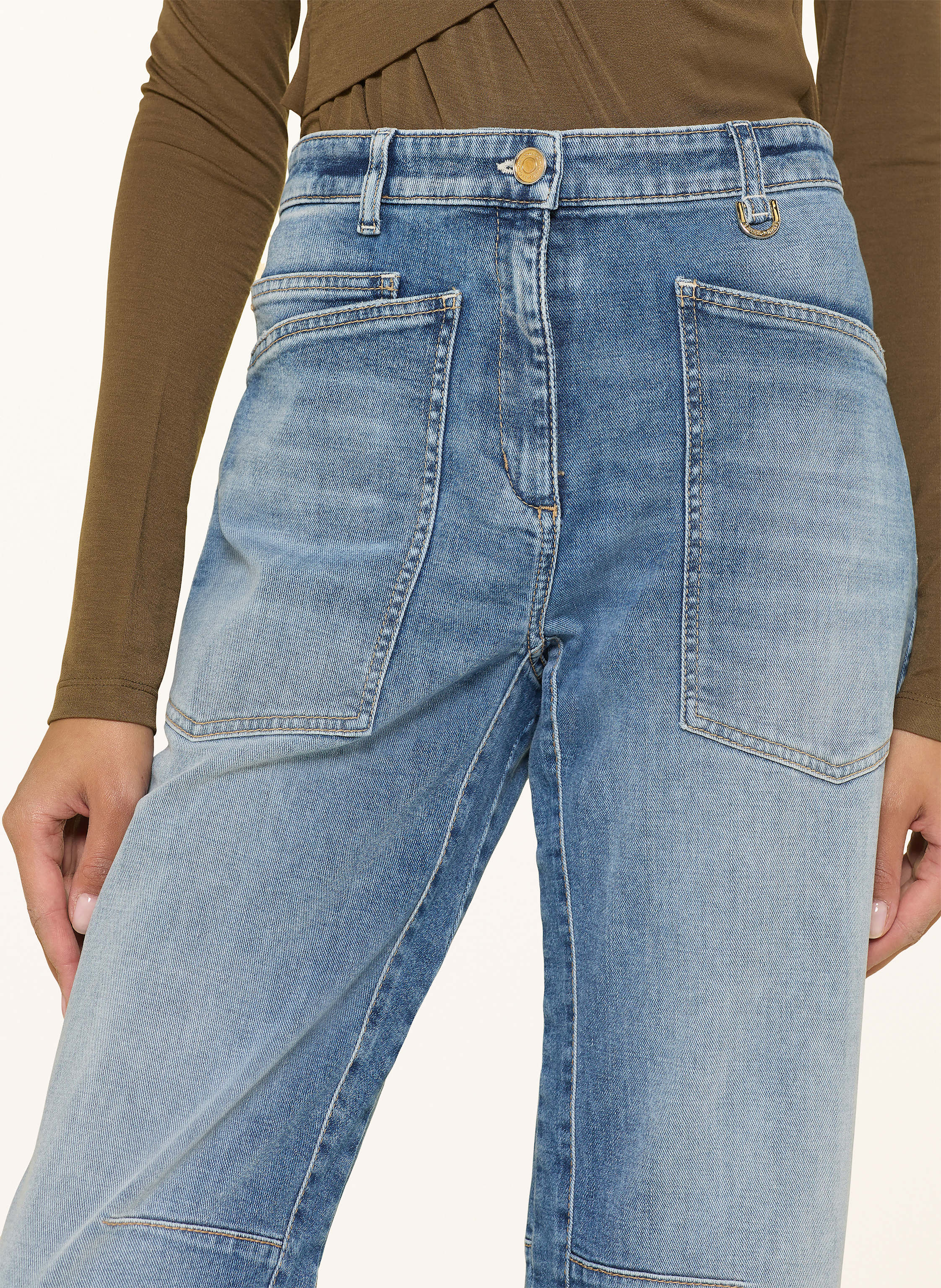 Thumbnail - Cambio Cropped Jeans Ocean blau