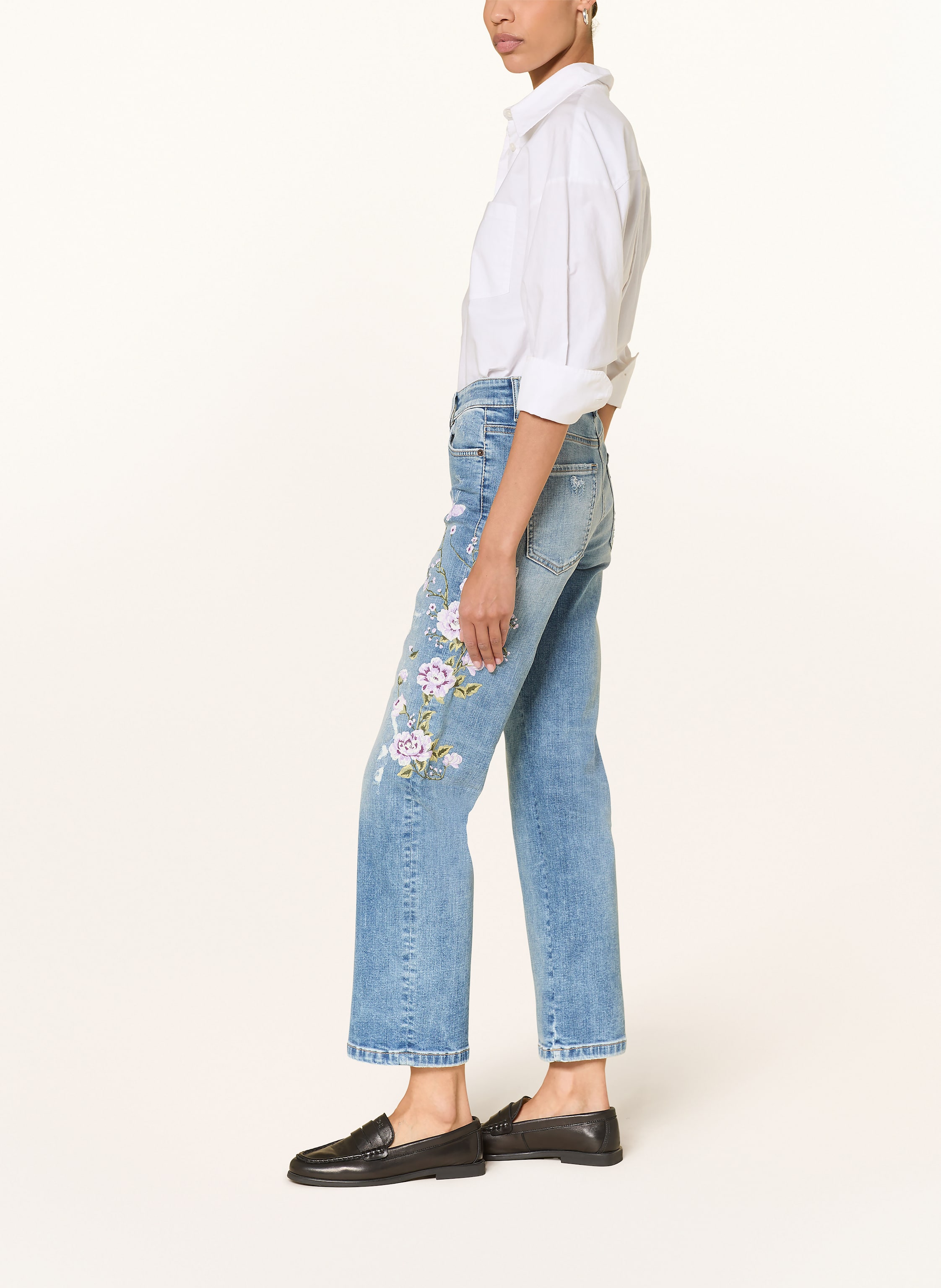 Thumbnail - Cambio Straight Jeans Paris blau