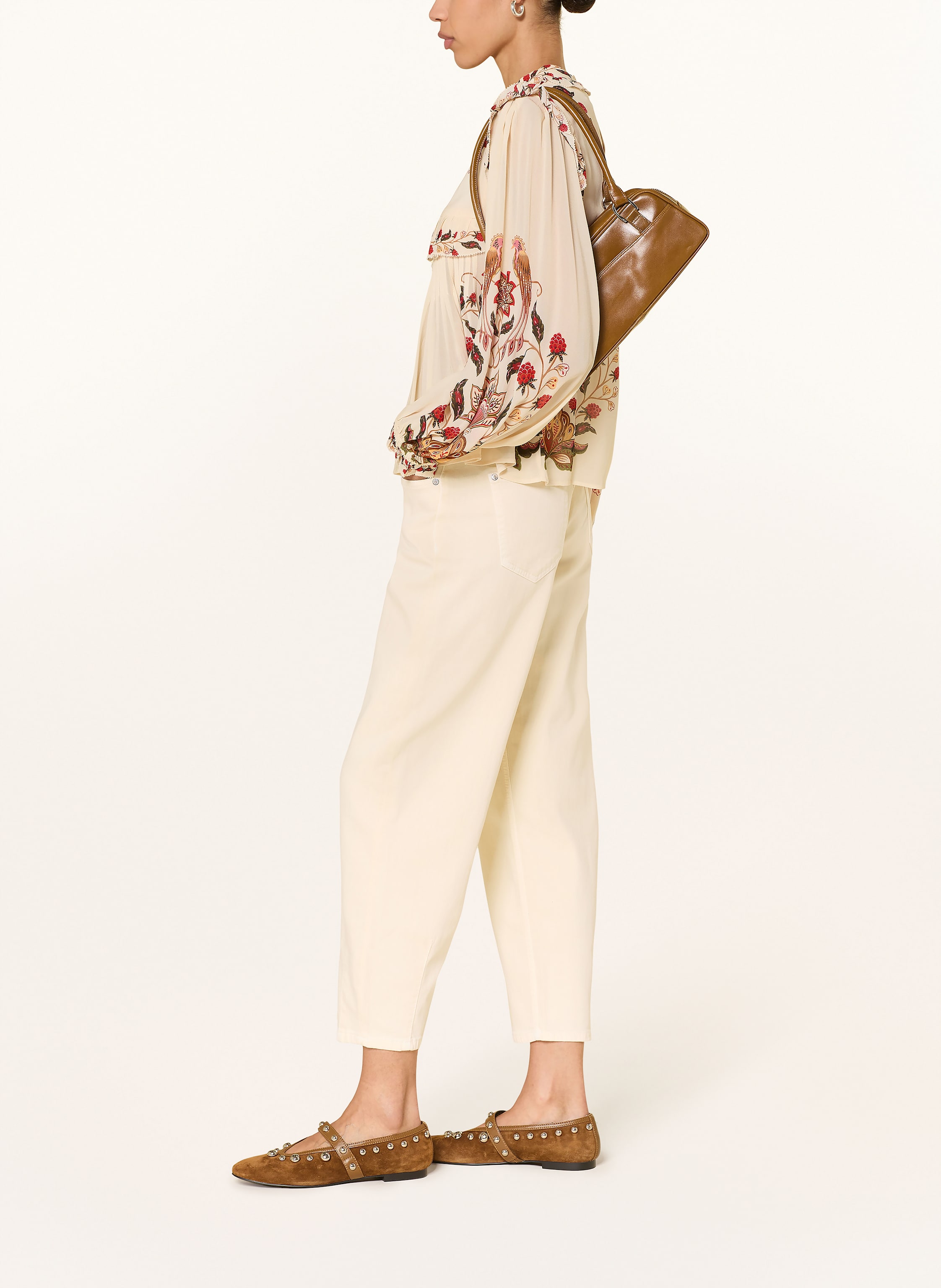 Thumbnail - Cambio Cropped Jeans Elin weiss