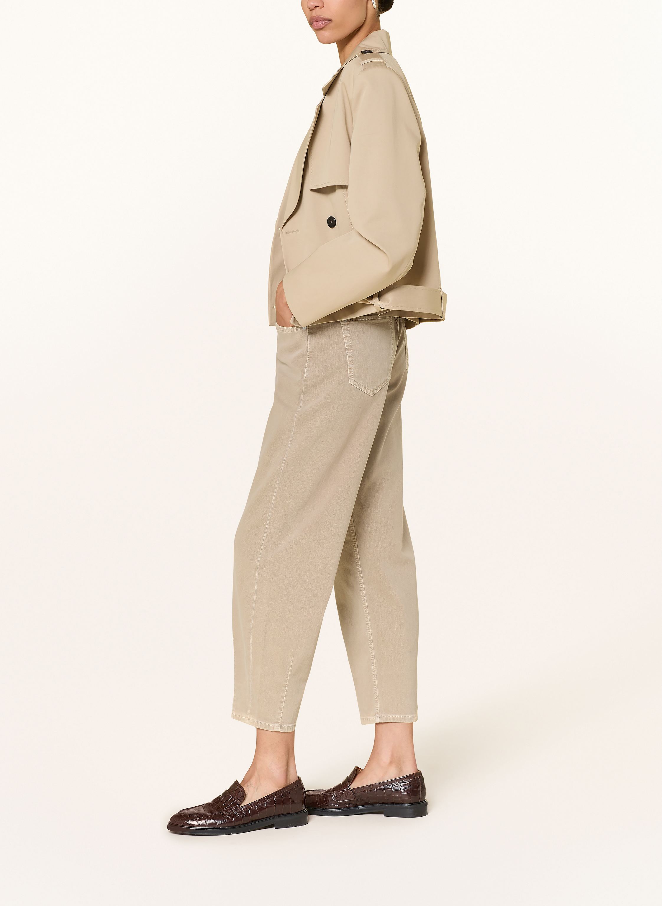 Thumbnail - Cambio Cropped Jeans Elin braun