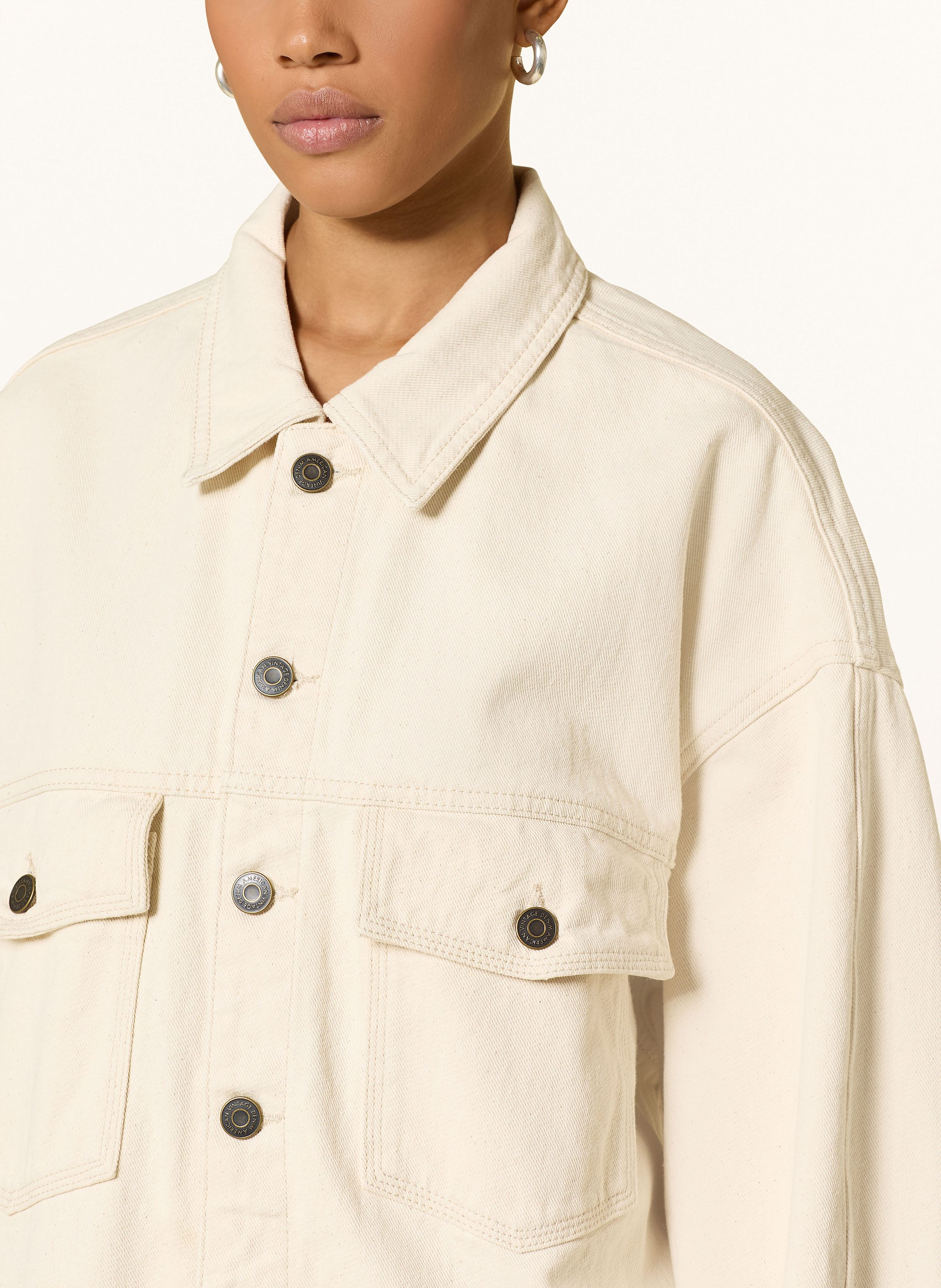 Thumbnail - American Vintage Oversized-Jeansjacke weiss