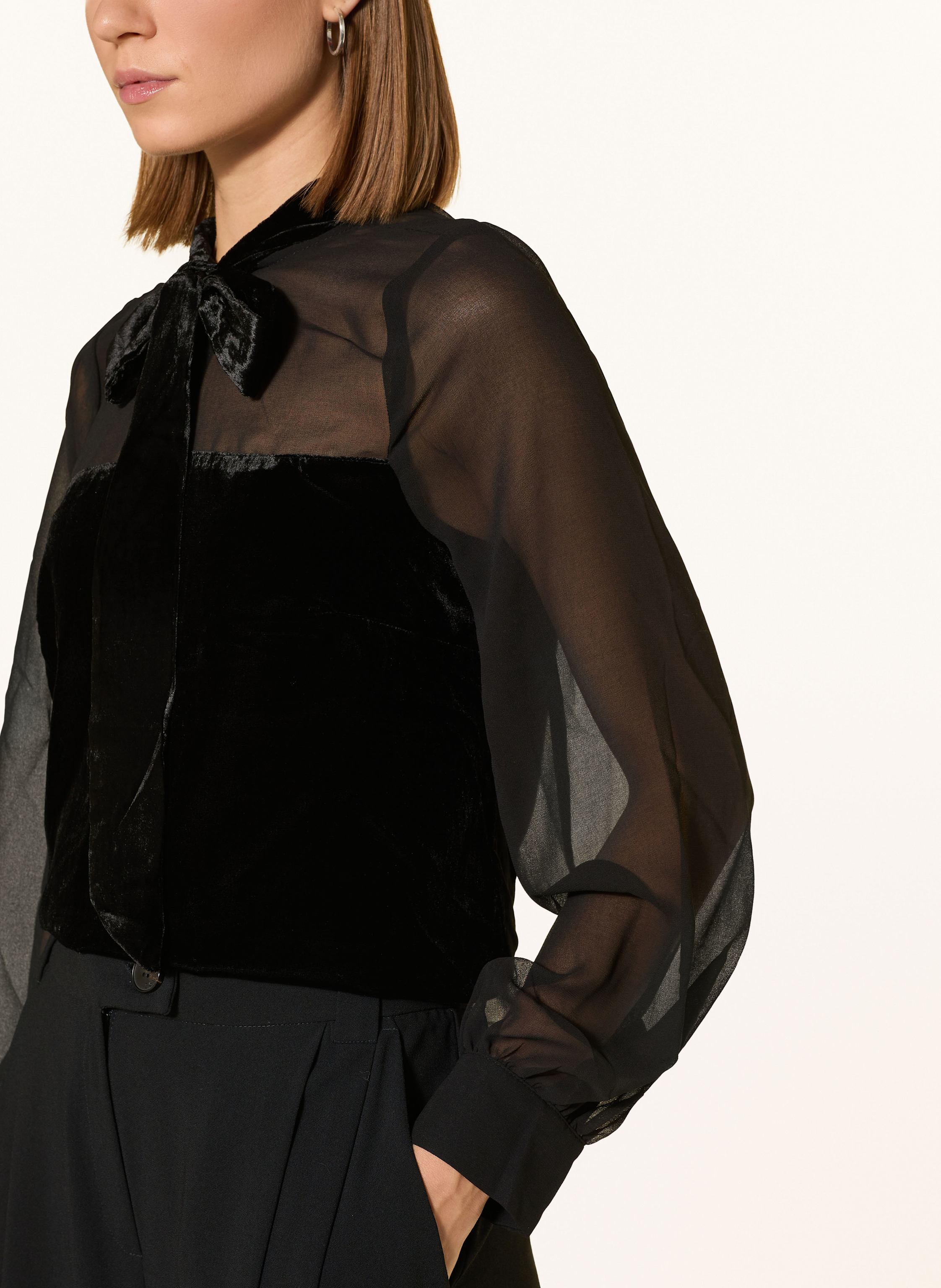 Thumbnail - Phase Eight Schluppenbluse Raye Im Materialmix schwarz