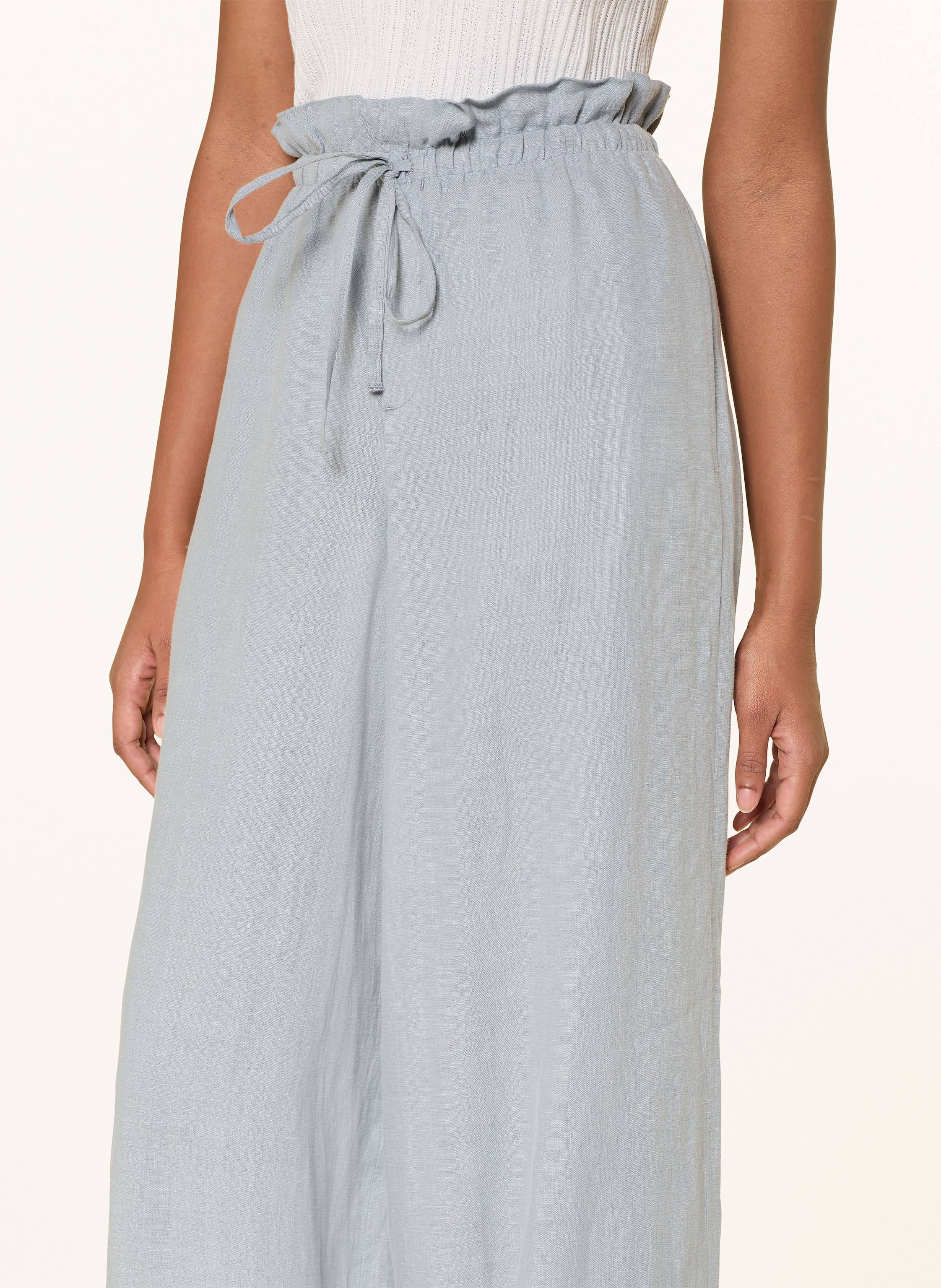 Thumbnail - Drykorn Marlenehose Dwindle Aus Leinen blau