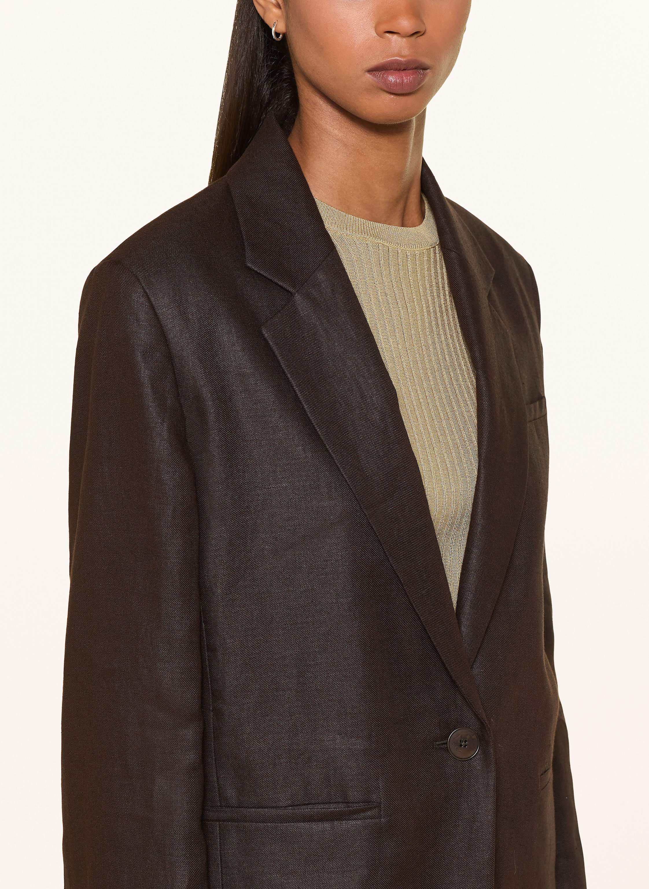 Thumbnail - Drykorn Blaze Mowtie Aus Leinen braun