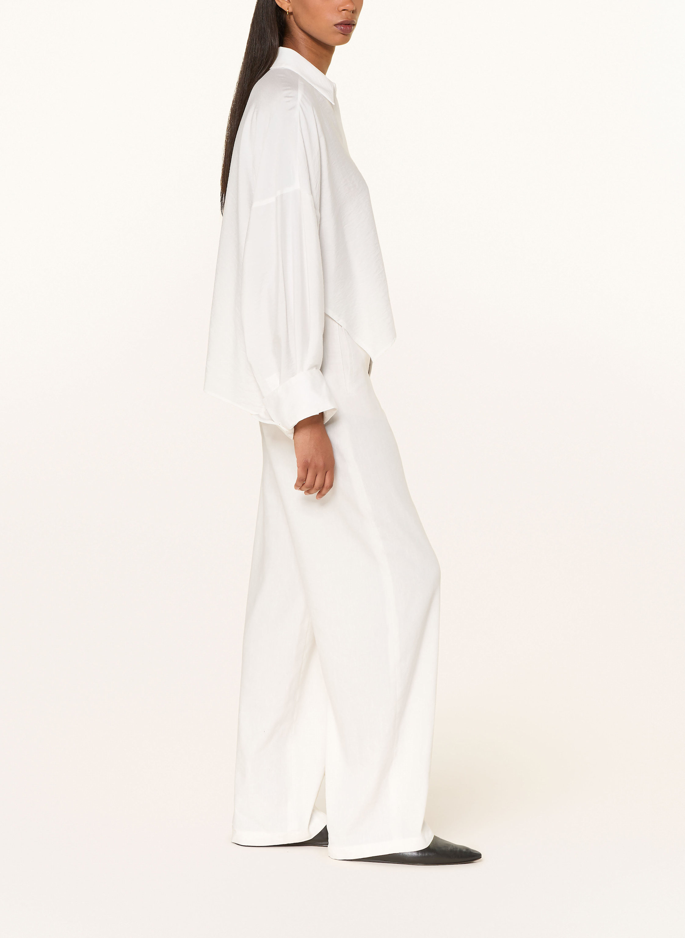 Thumbnail - Drykorn Marlenehose Fae Mit Leinen weiss