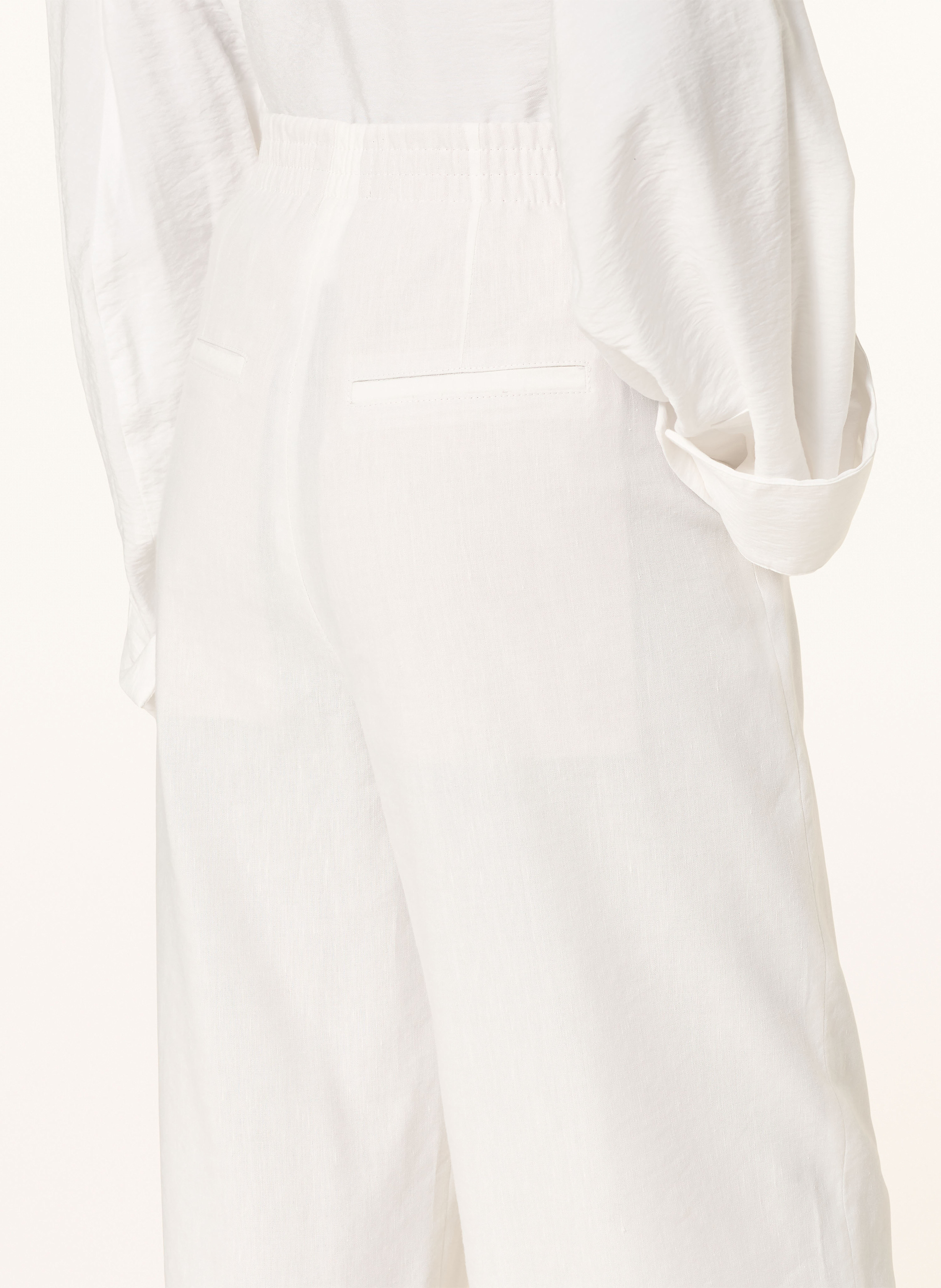 Thumbnail - Drykorn Marlenehose Fae Mit Leinen weiss