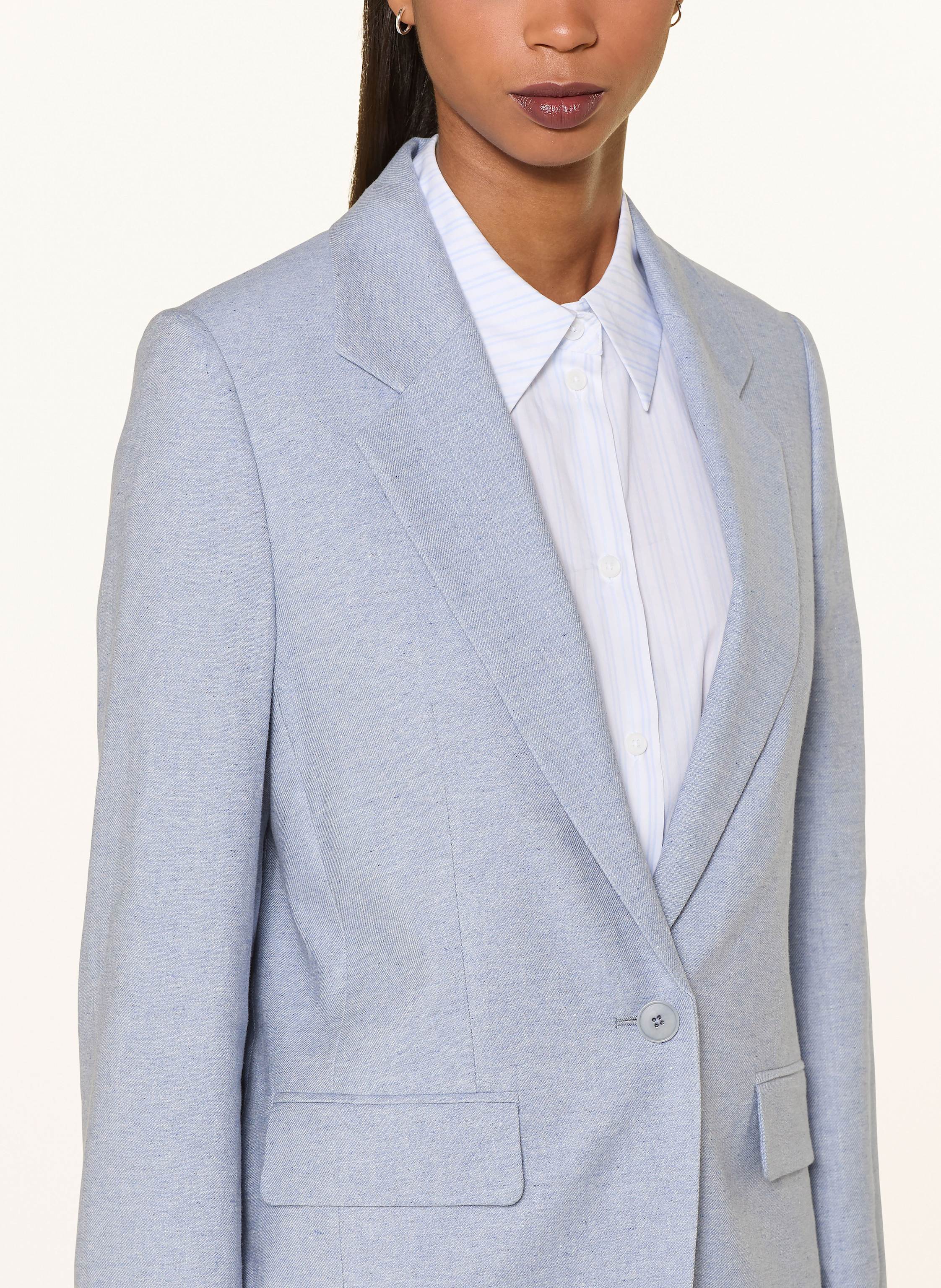 Thumbnail - Drykorn Blazer Glendale Mit Leinen blau