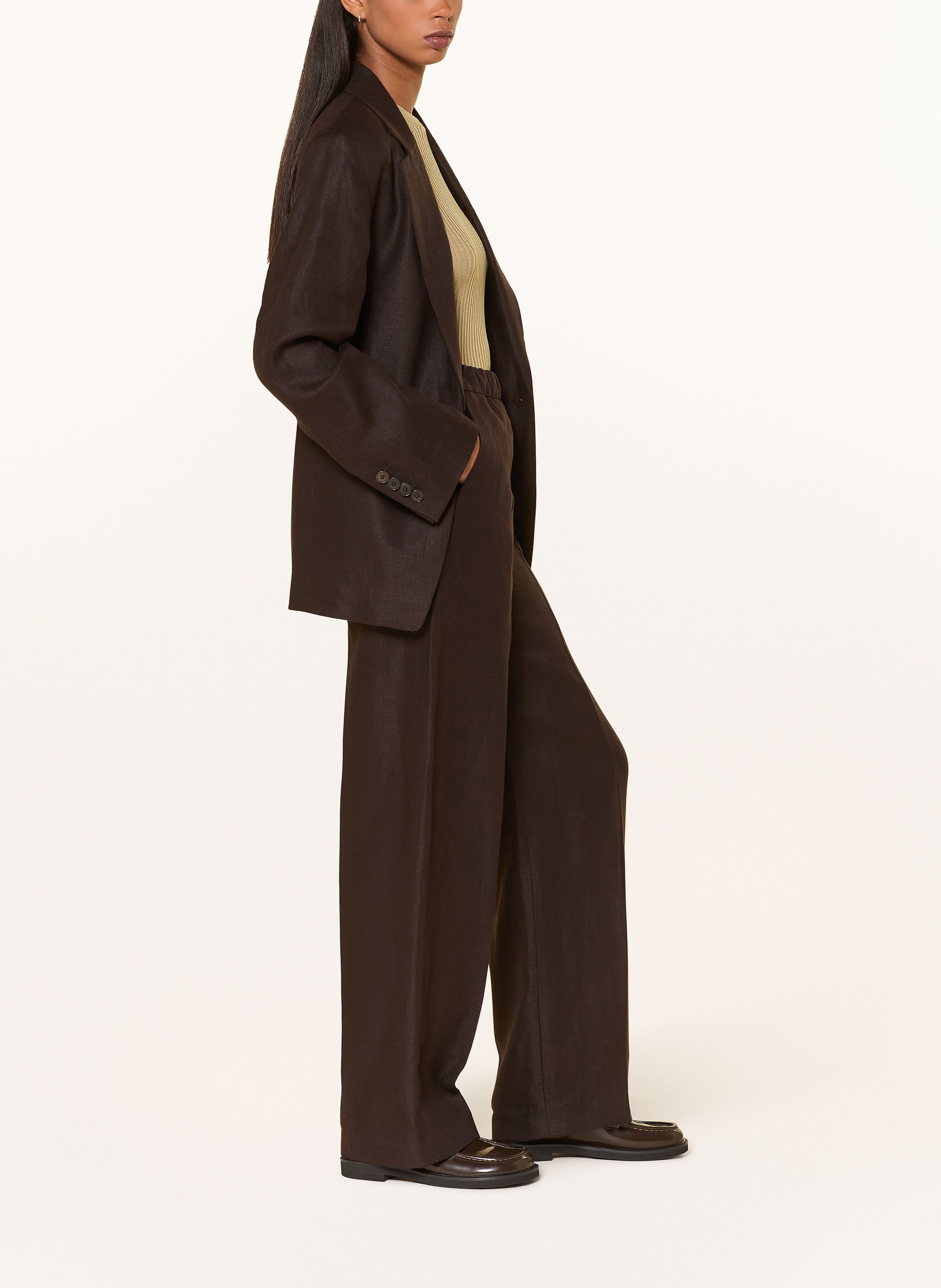 Thumbnail - Drykorn Marlenehose Consider Aus Leinen braun