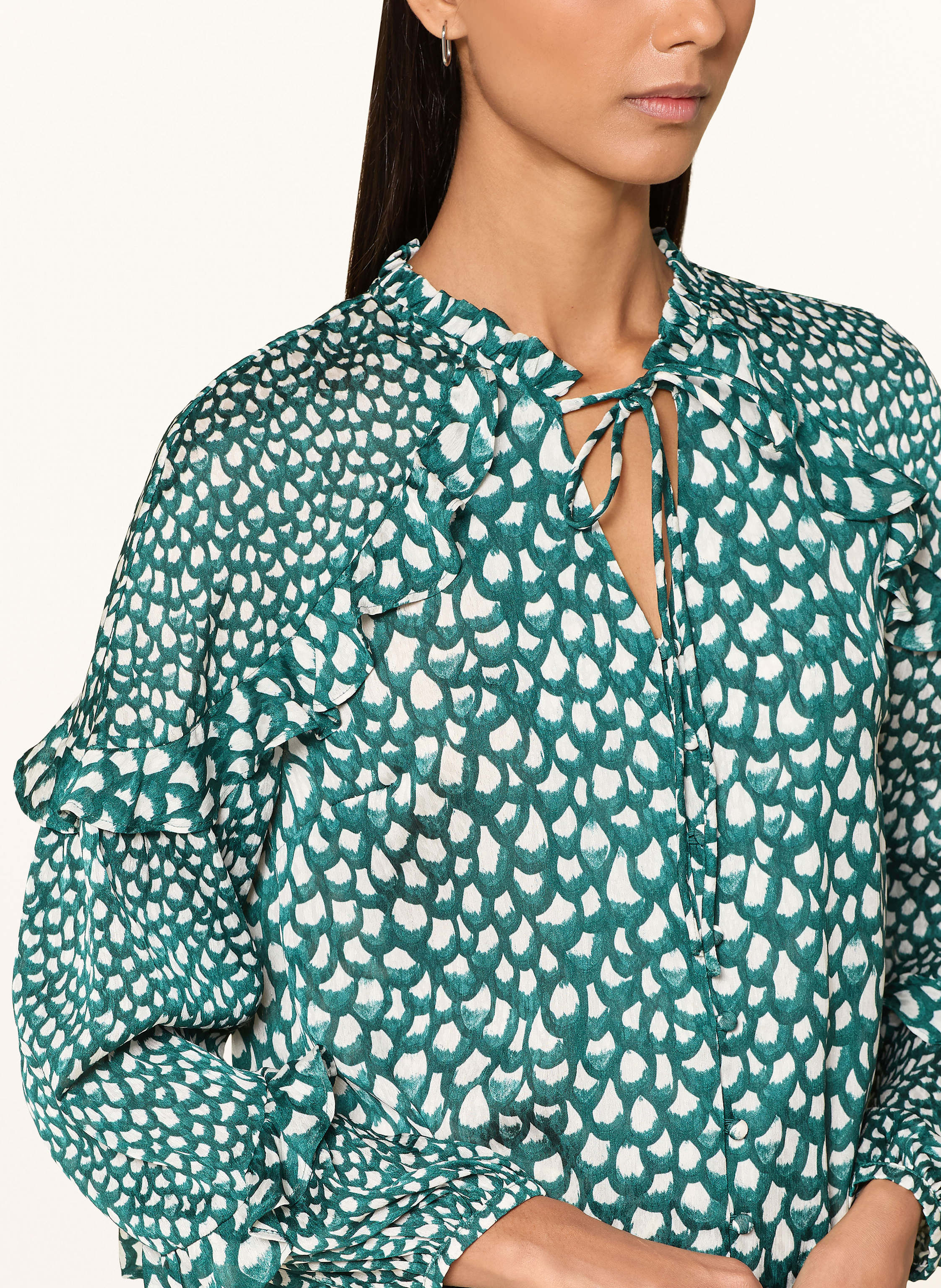 Thumbnail - Phase Eight Bluse Manon Mit Rüschen gruen