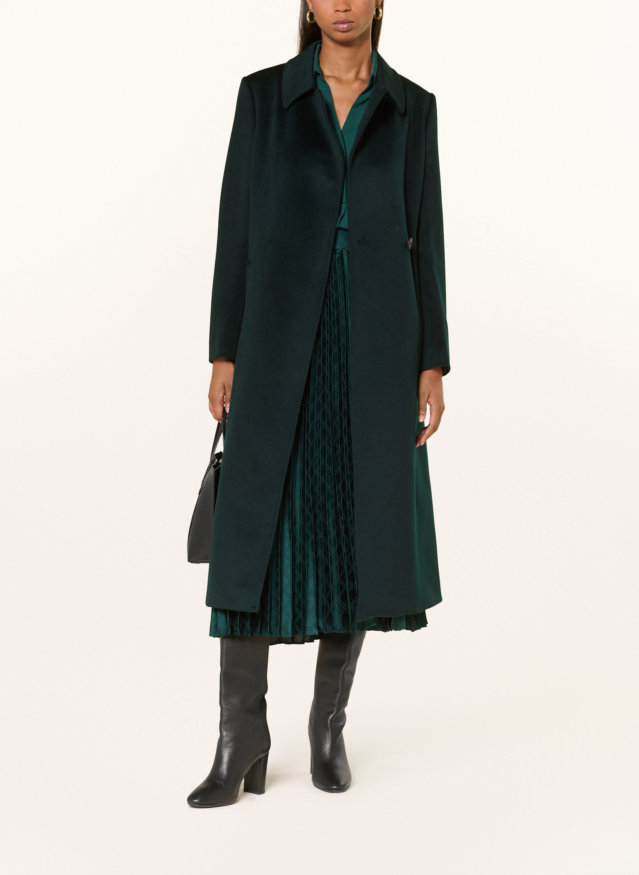 Thumbnail - Hobbs Jacquard-Rock Luana Mit Plissees gruen