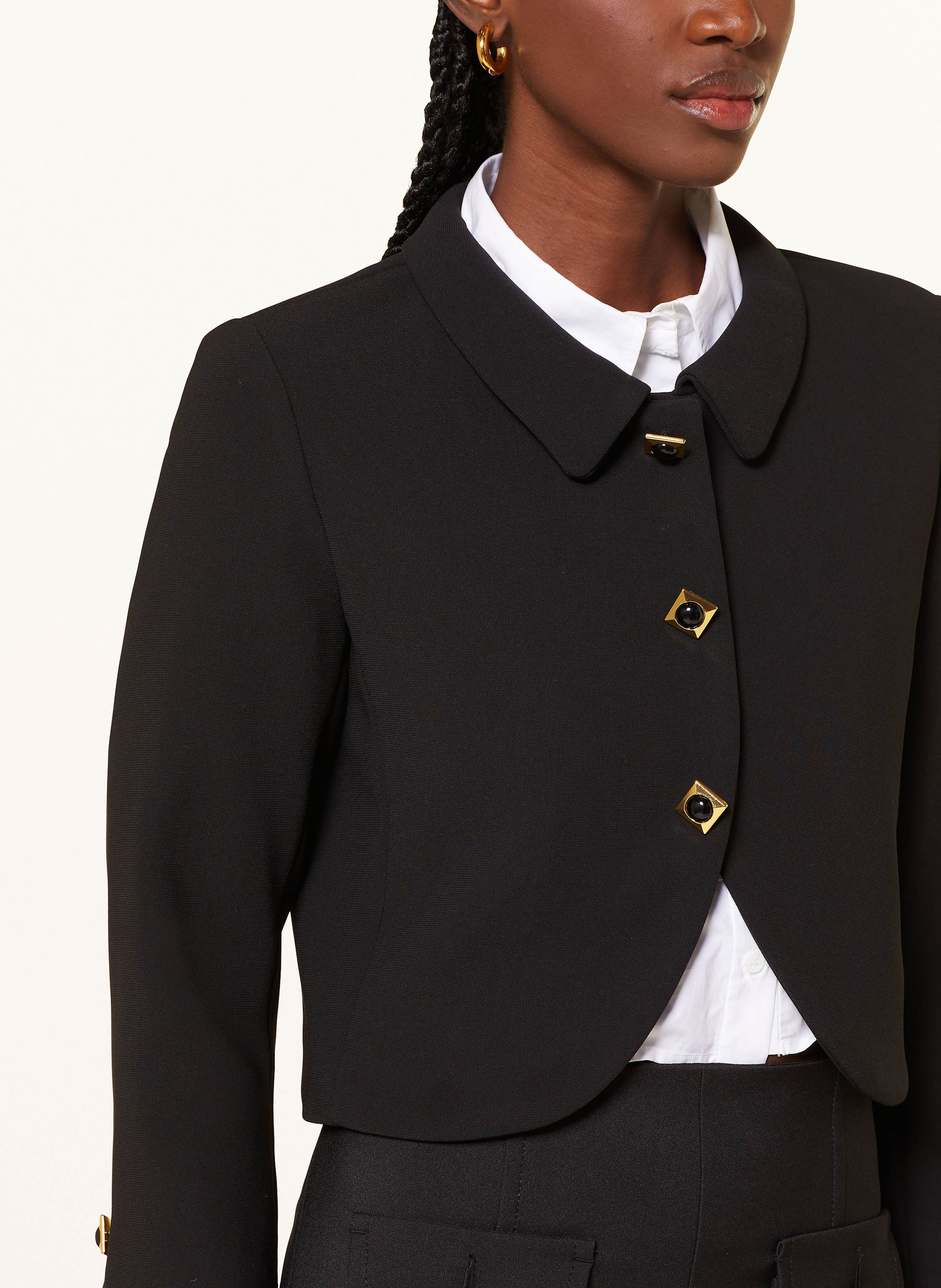 Thumbnail - Sandro Cropped-Blazer Mit 3/4-Arm schwarz