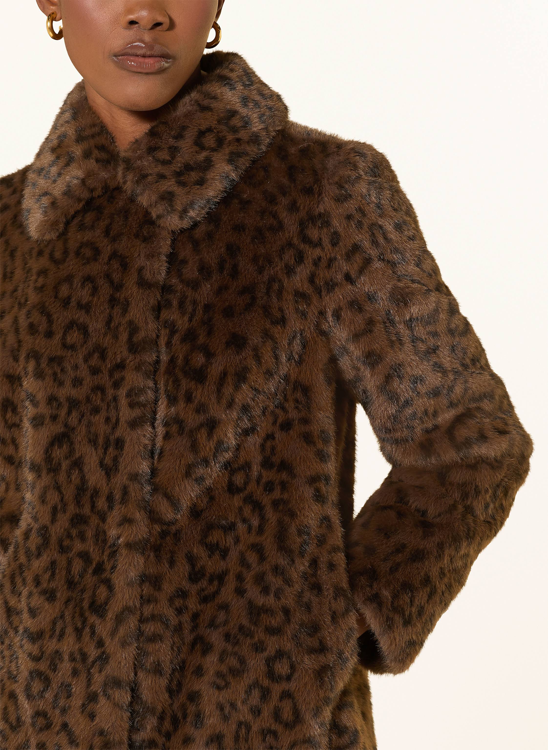 Thumbnail - Hobbs Kunstfell-Jacke Dania braun