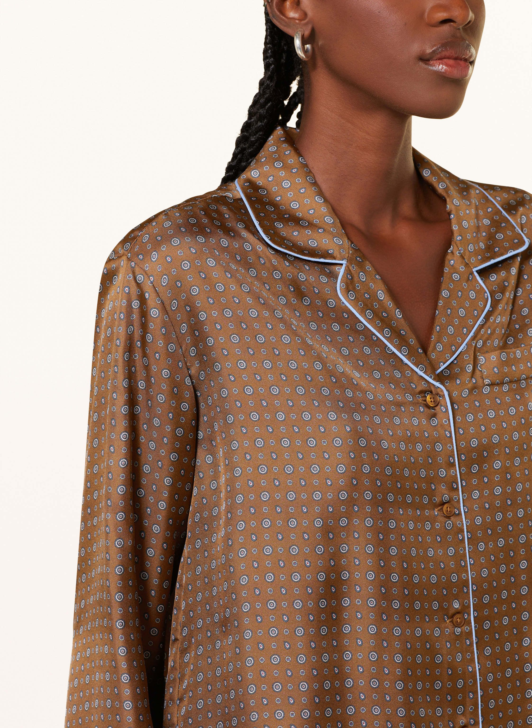 Thumbnail - Claudie Pierlot Seidenbluse braun