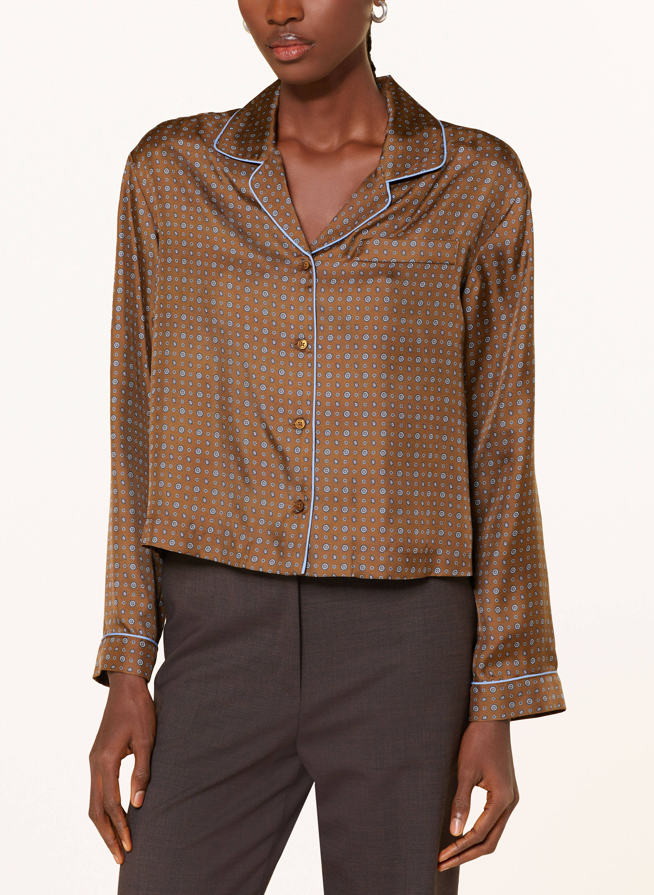 Thumbnail - Claudie Pierlot Seidenbluse braun