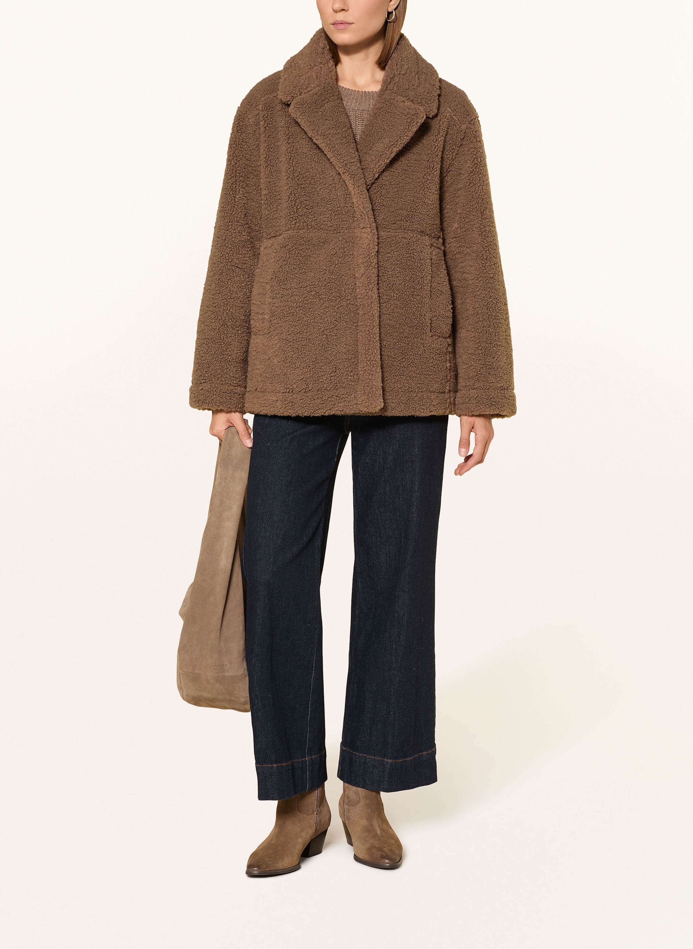 Opus Jacke Henola In Lederoptik Zum Wenden braun – Bild 2