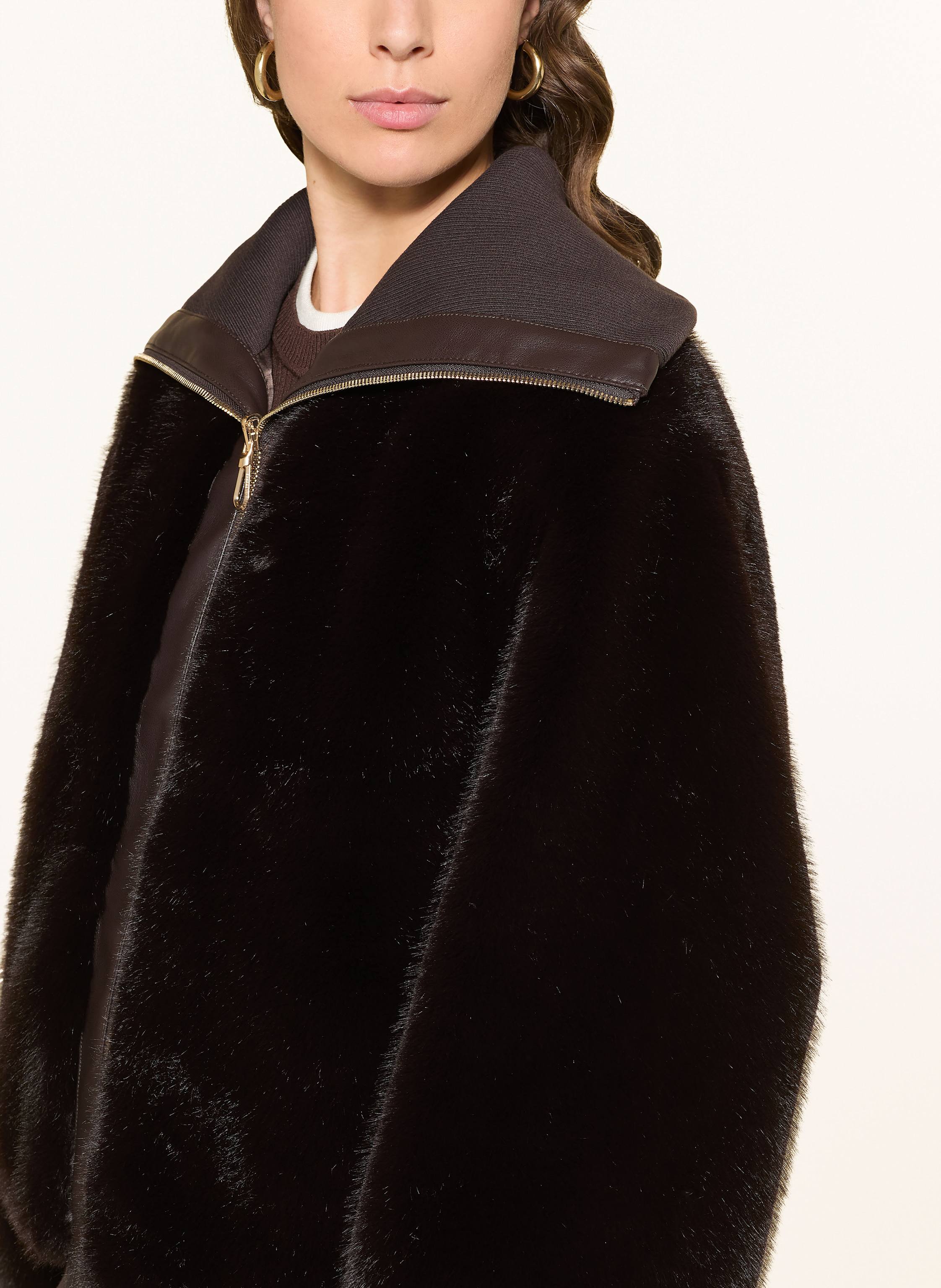 Thumbnail - Sandro Kunstpelz-Jacke braun