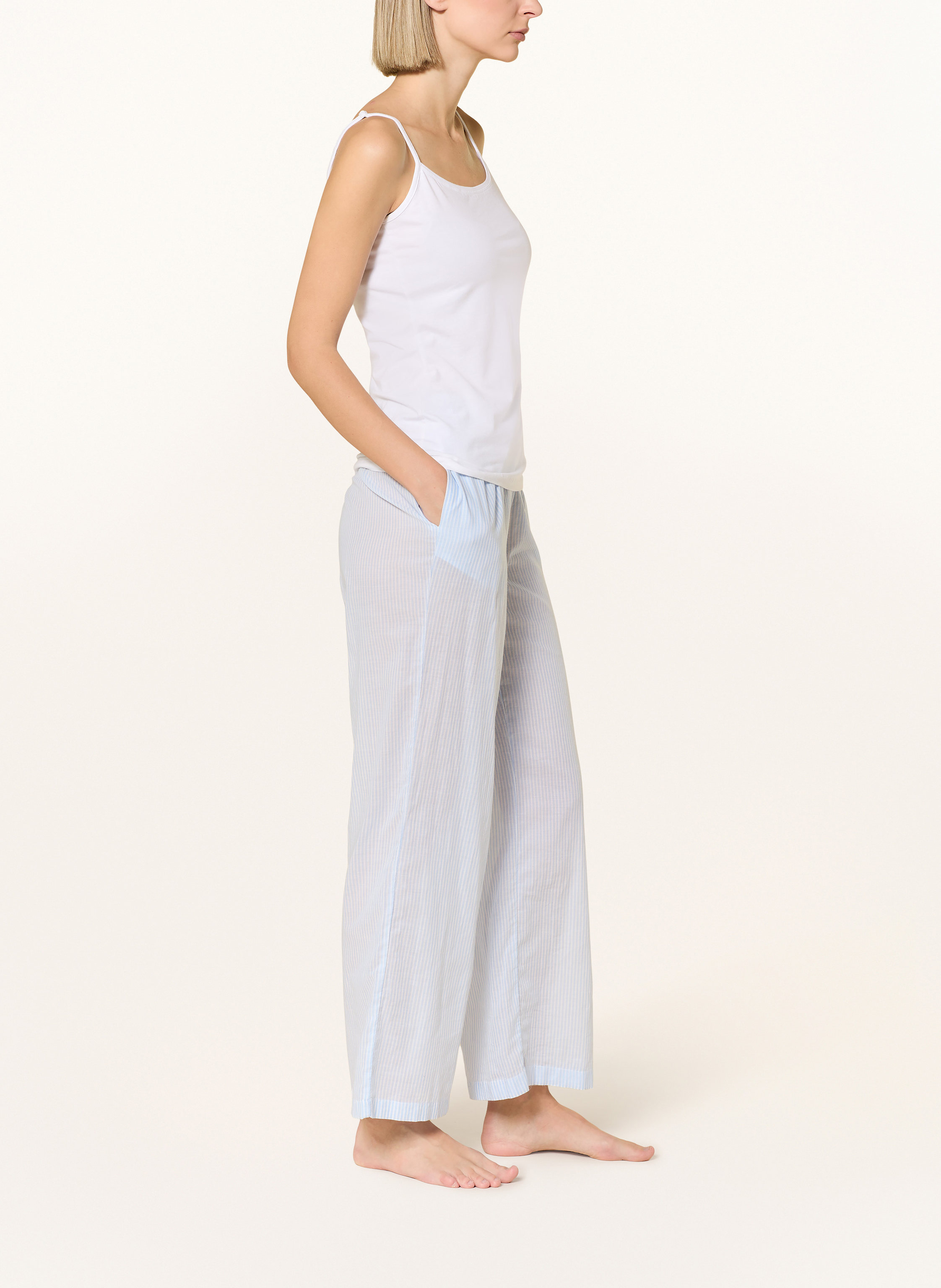 Thumbnail - Mey Schlafhose Serie Cotton Stripes blau