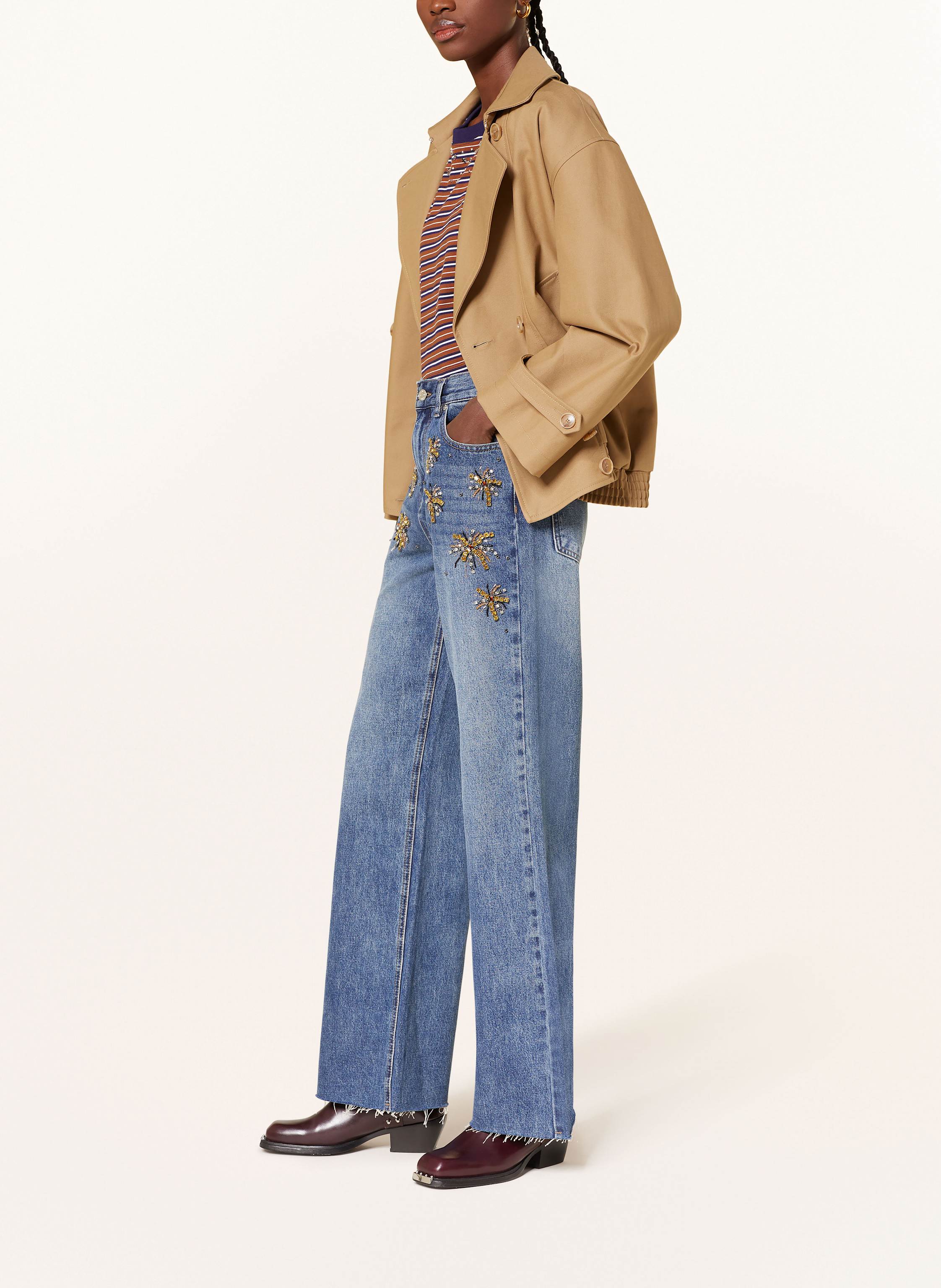 Thumbnail - Sandro Jeans Mit Schmucksteinen blau