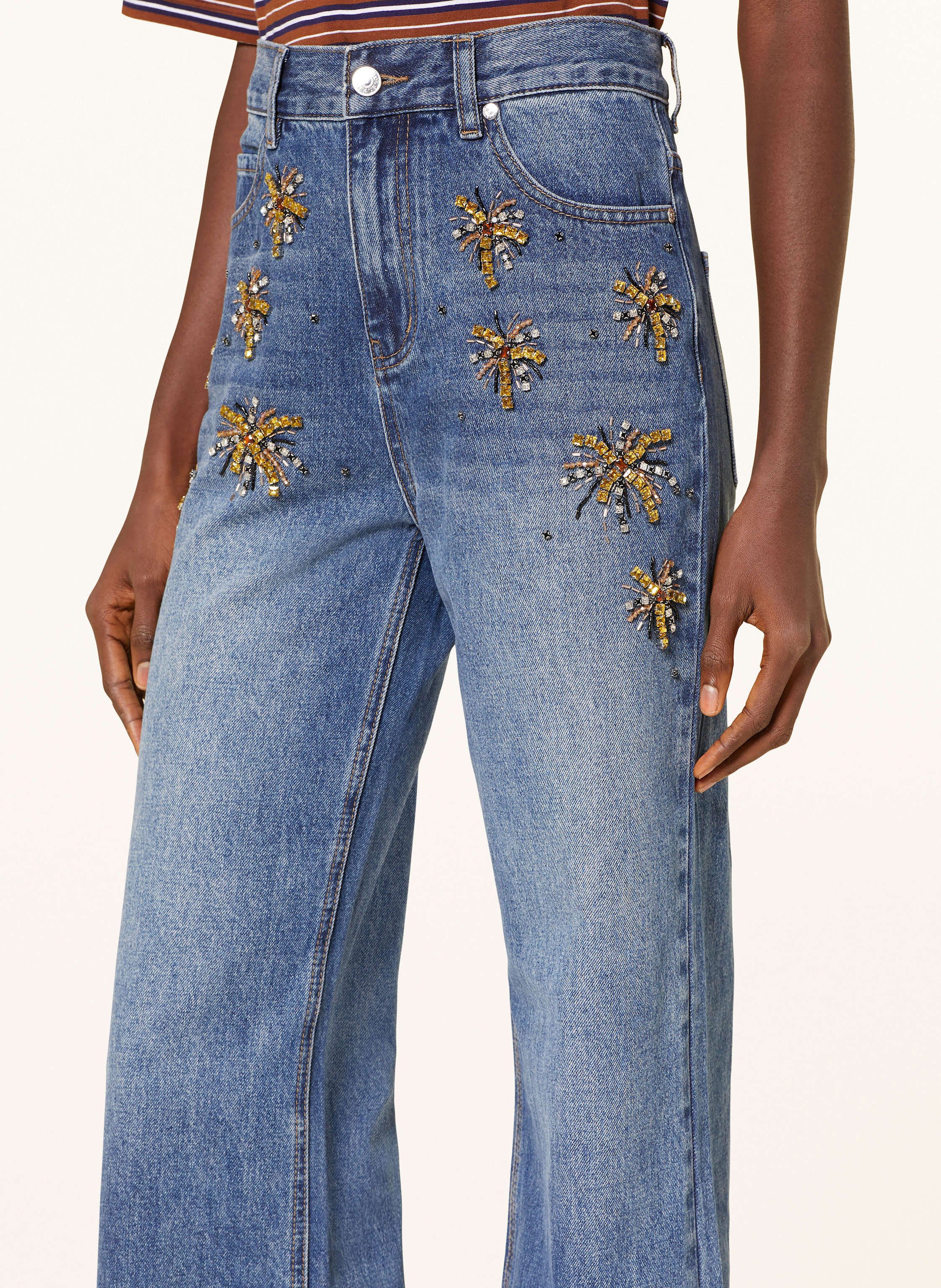 Thumbnail - Sandro Jeans Mit Schmucksteinen blau