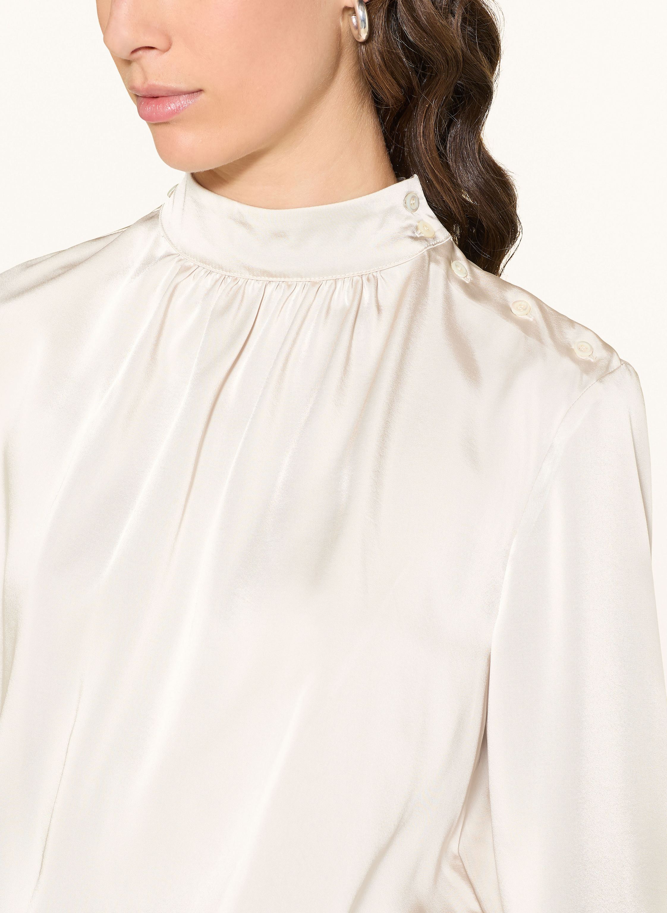 Thumbnail - Claudie Pierlot Blusenshirt Aus Satin Mit Abnehmbarer Schluppe weiss