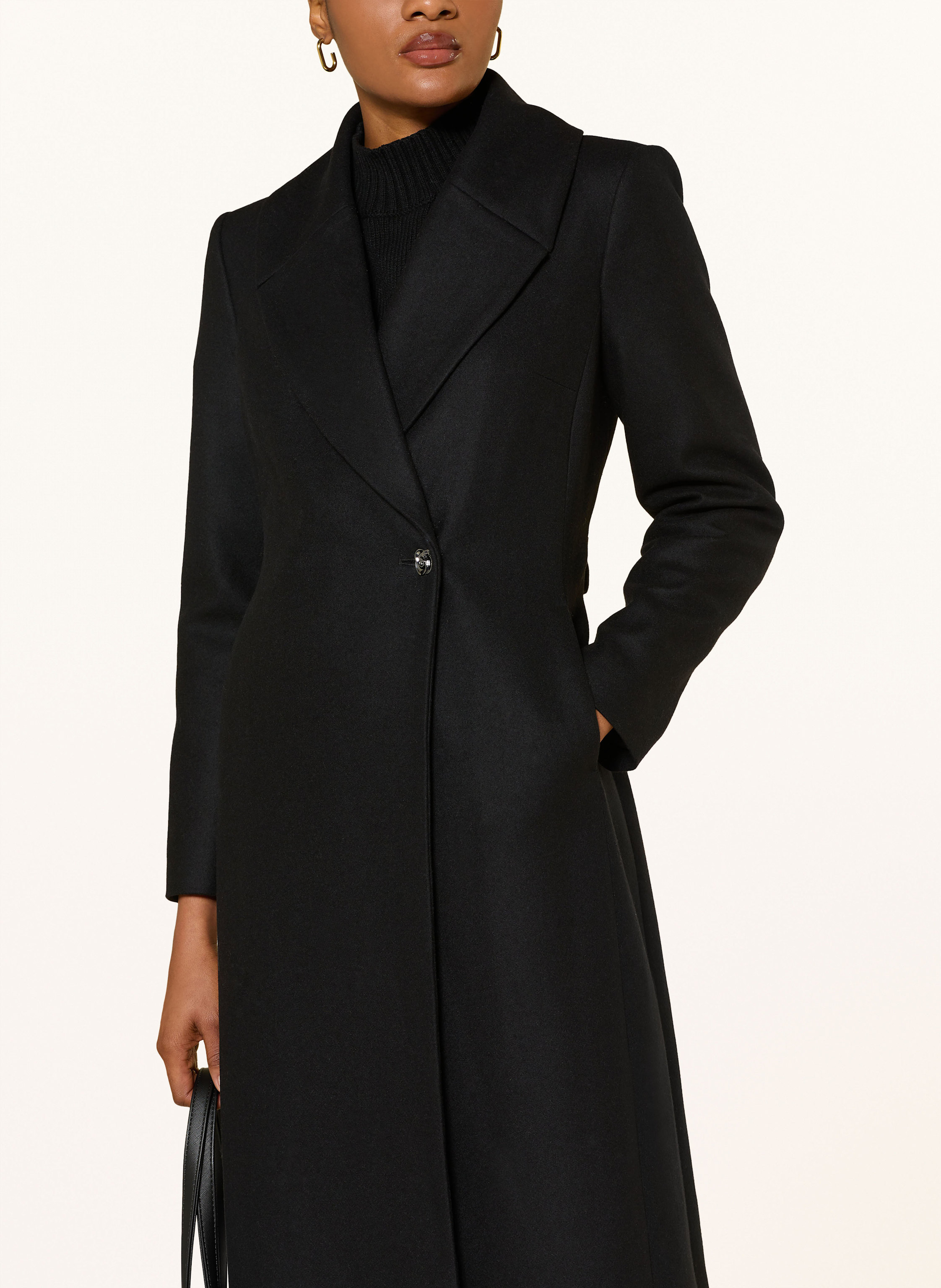 Thumbnail - Ted Baker Mantel Musea Mit Kunstfell schwarz