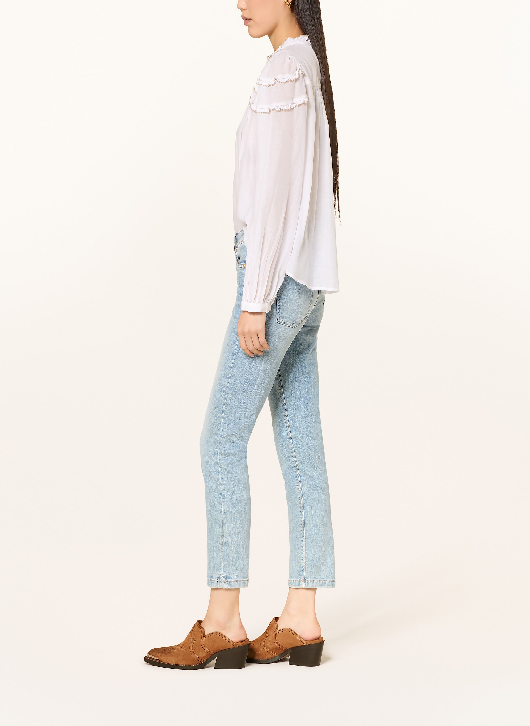 Thumbnail - Cambio Cropped Jeans Piper blau