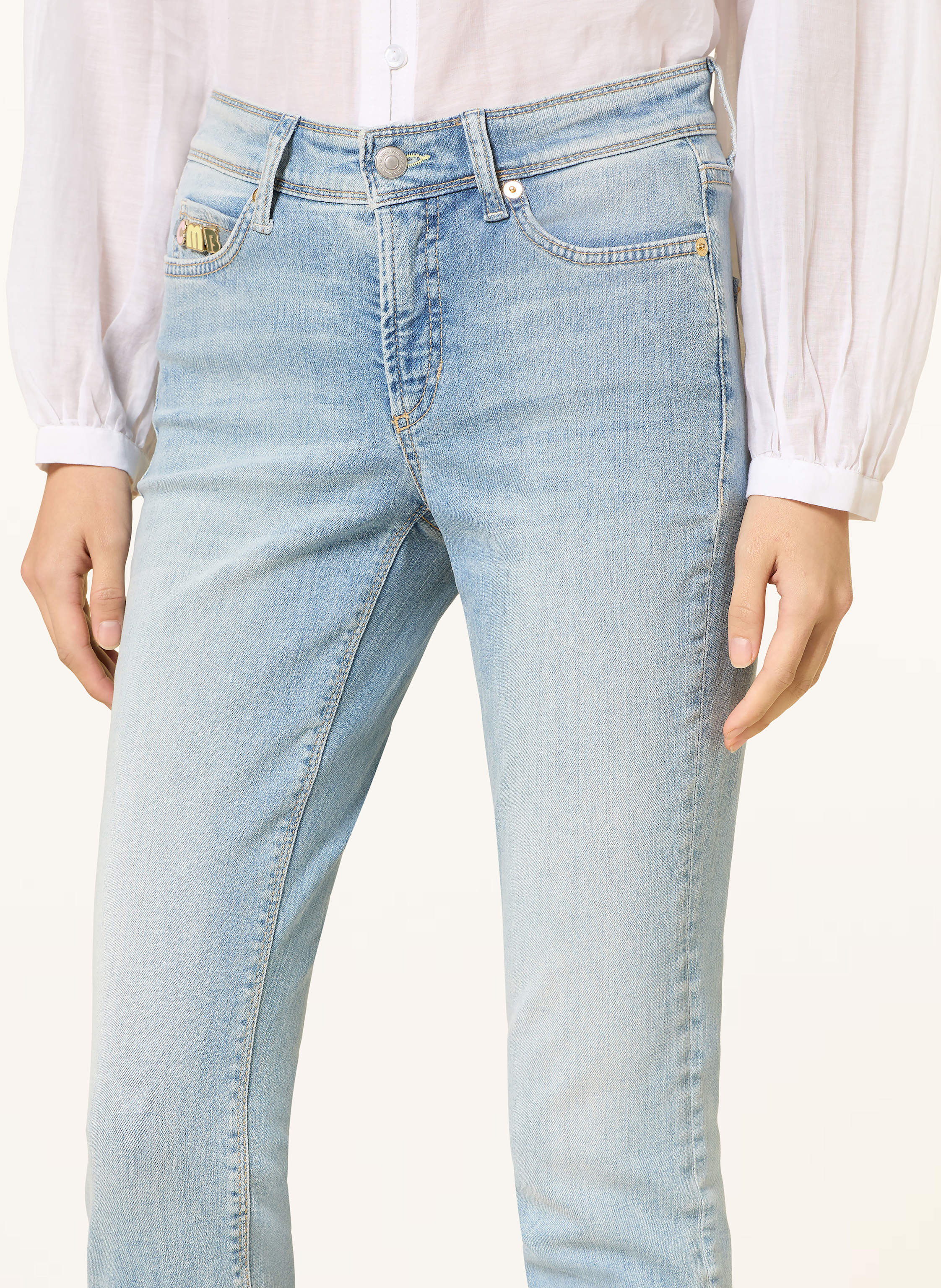 Thumbnail - Cambio Cropped Jeans Piper blau